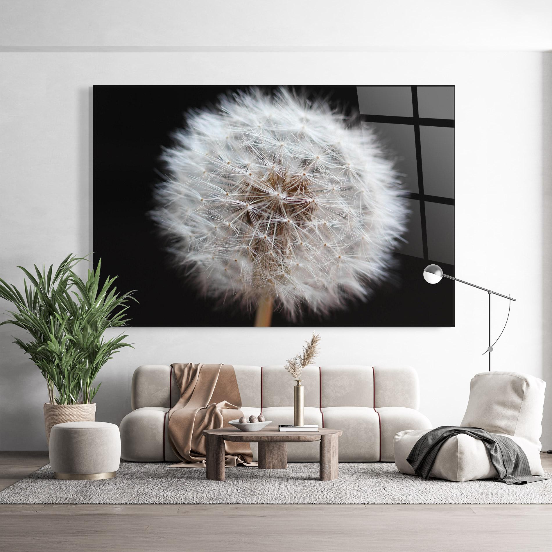 Üvegkép Wild Dandelion Closeup mockup 9