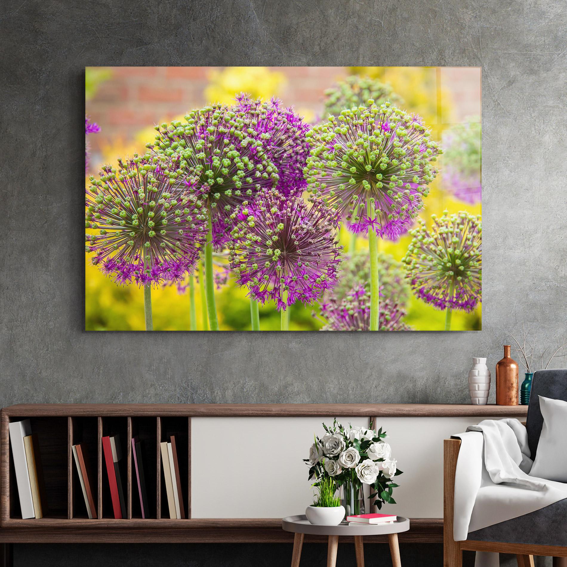 Üvegkép Green Purple Garden mockup 2