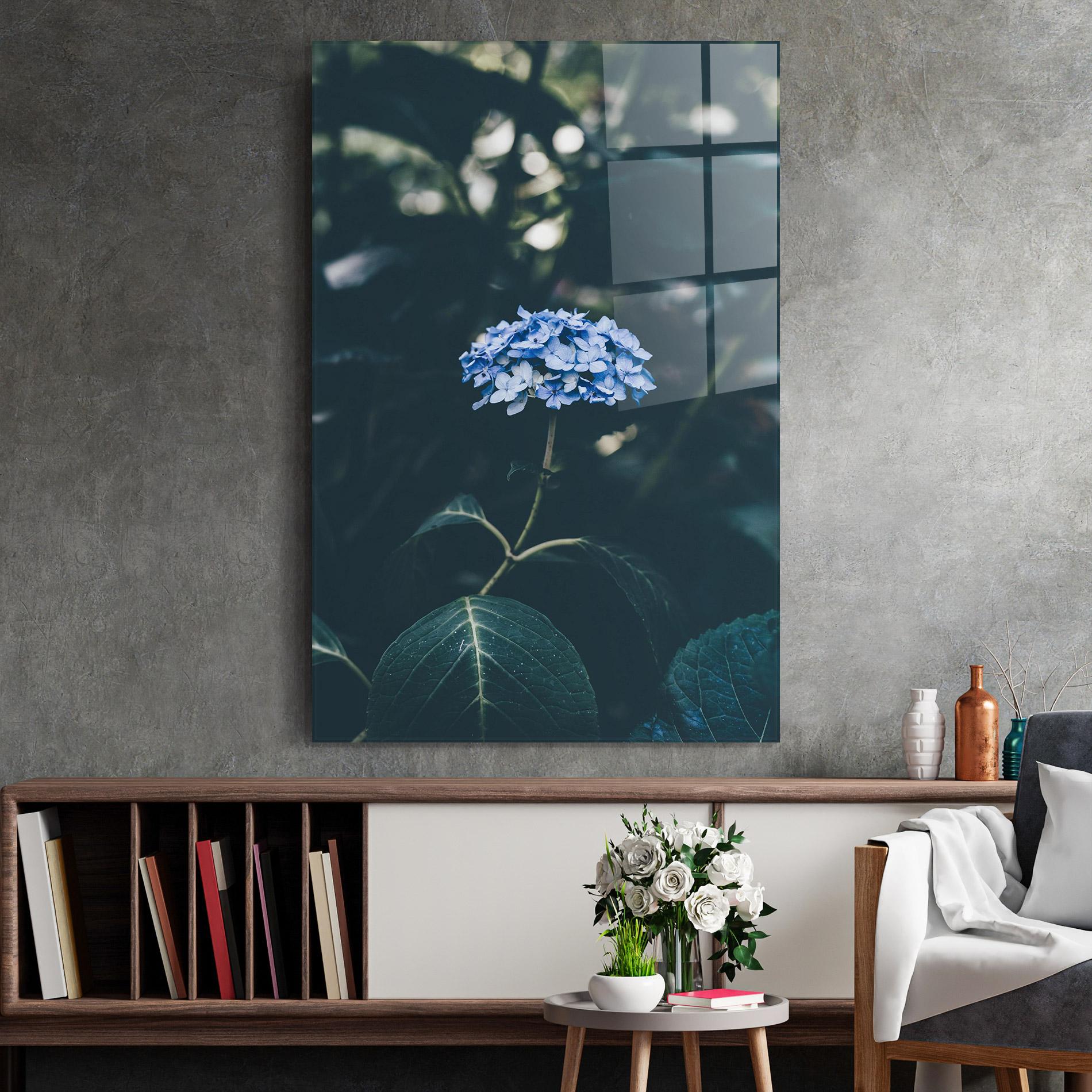 Üvegkép Forest Blue Flower mockup 2