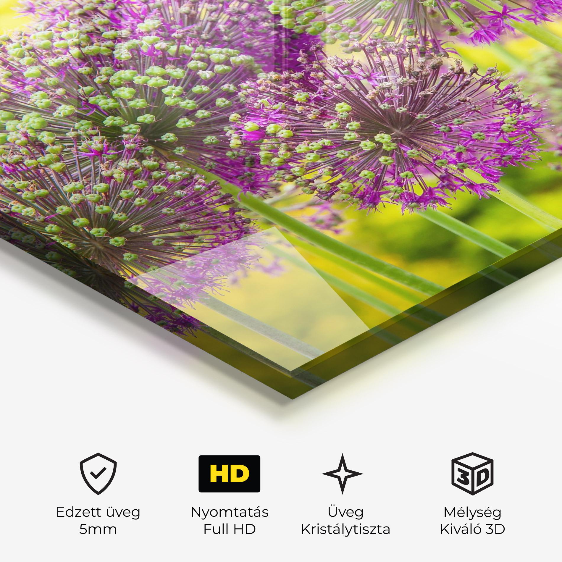 Üvegkép Green Purple Garden mockup 3