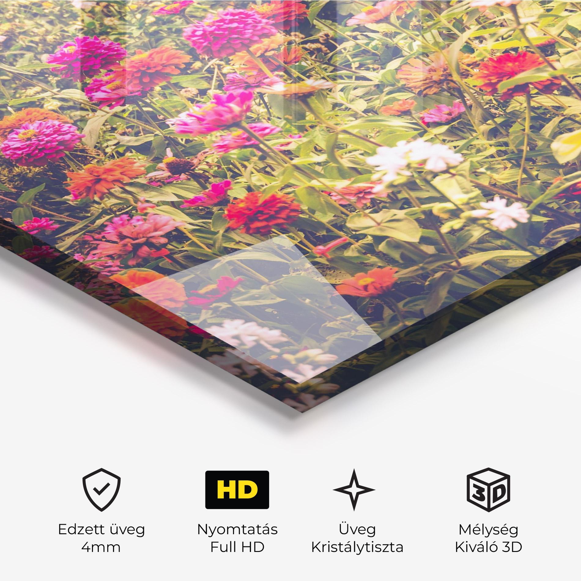 Üvegkép Colorful Wild Field mockup 3