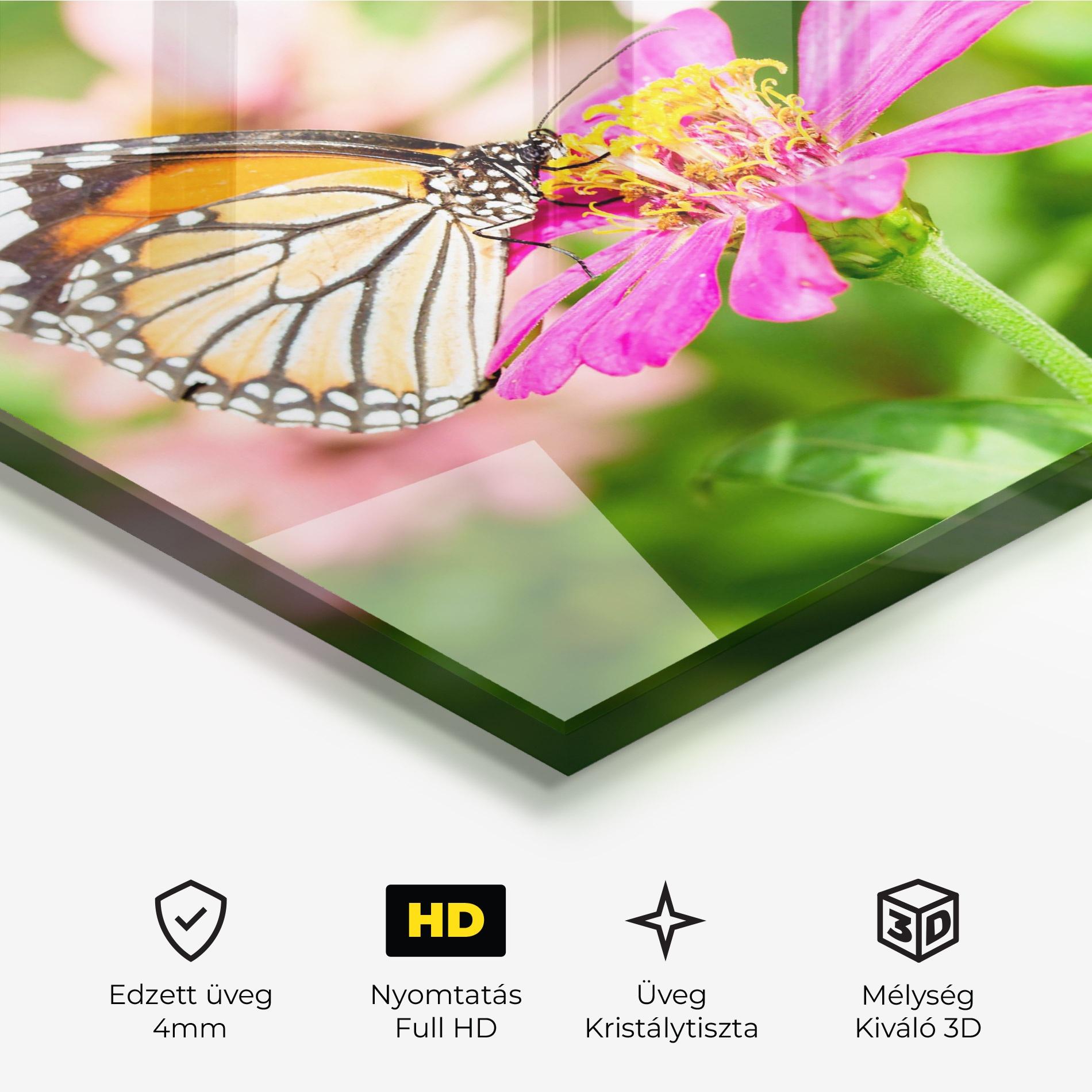Üvegkép Daylight Butterfly mockup 3