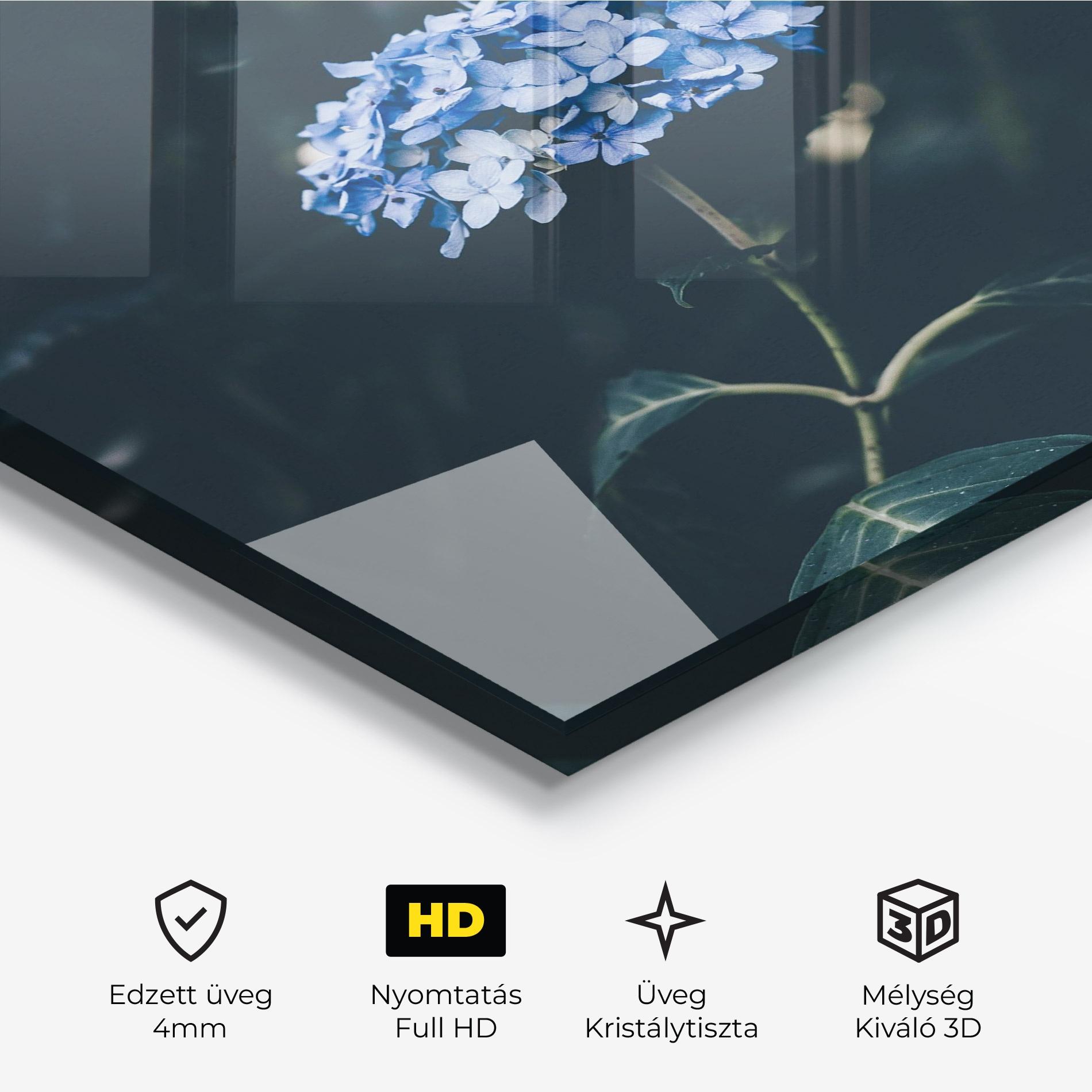 Üvegkép Forest Blue Flower mockup 3