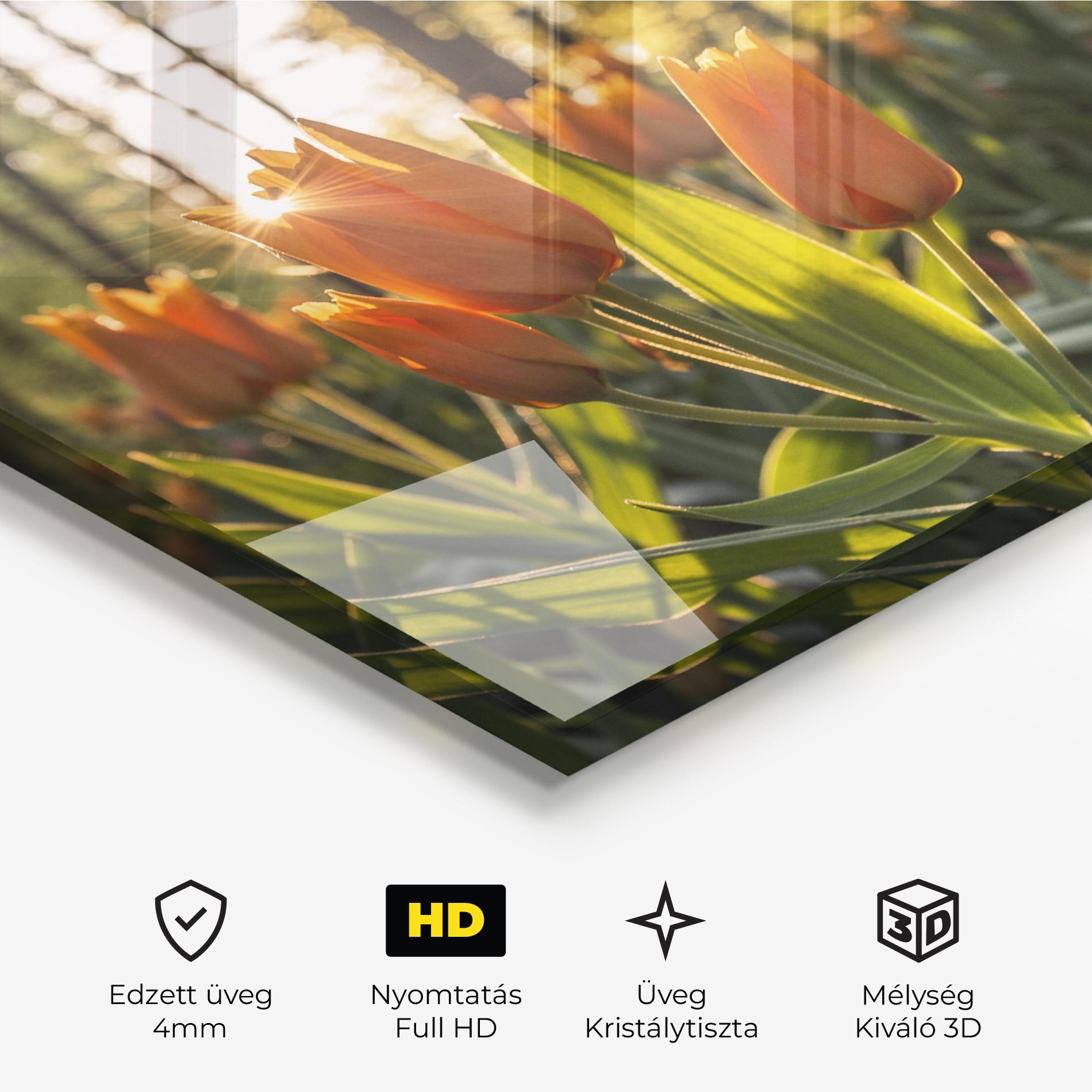 Üvegkép Forest Tulips mockup 3