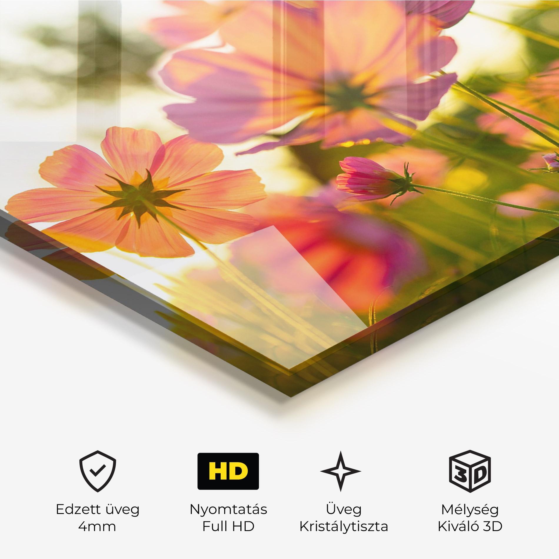 Üvegkép Sunset Blooming Flower mockup 3