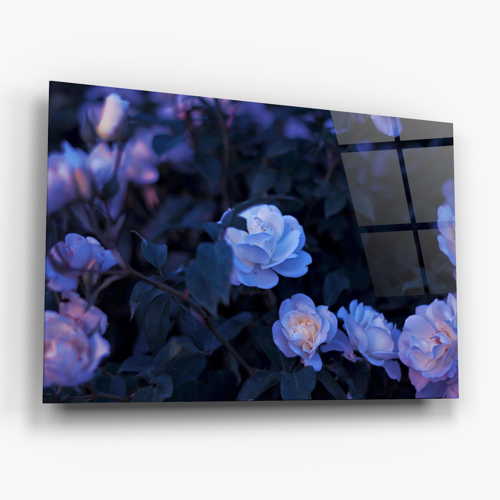 Üvegkép Blue Light Rose mockup 6