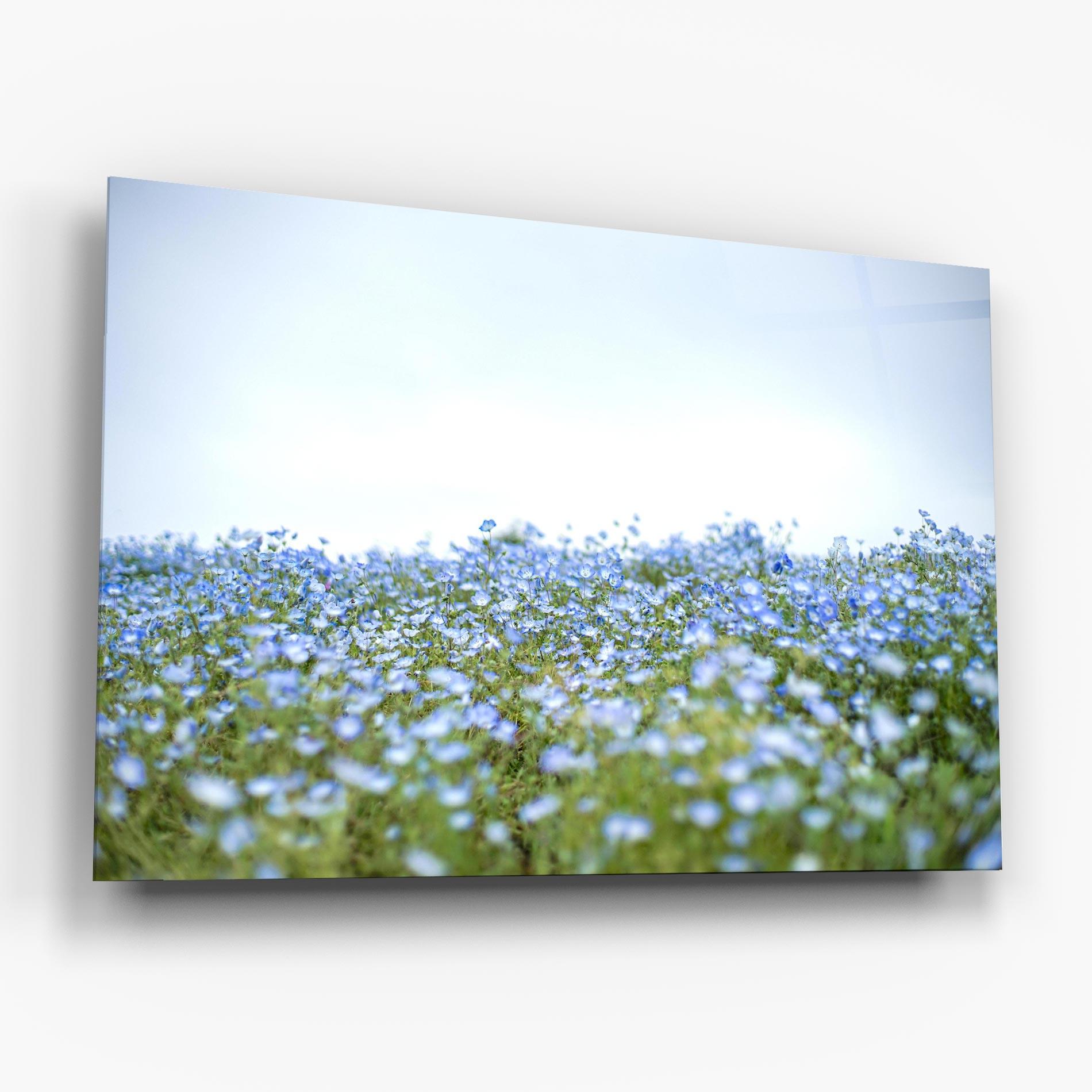 Üvegkép Blue Wild Flowers mockup 6