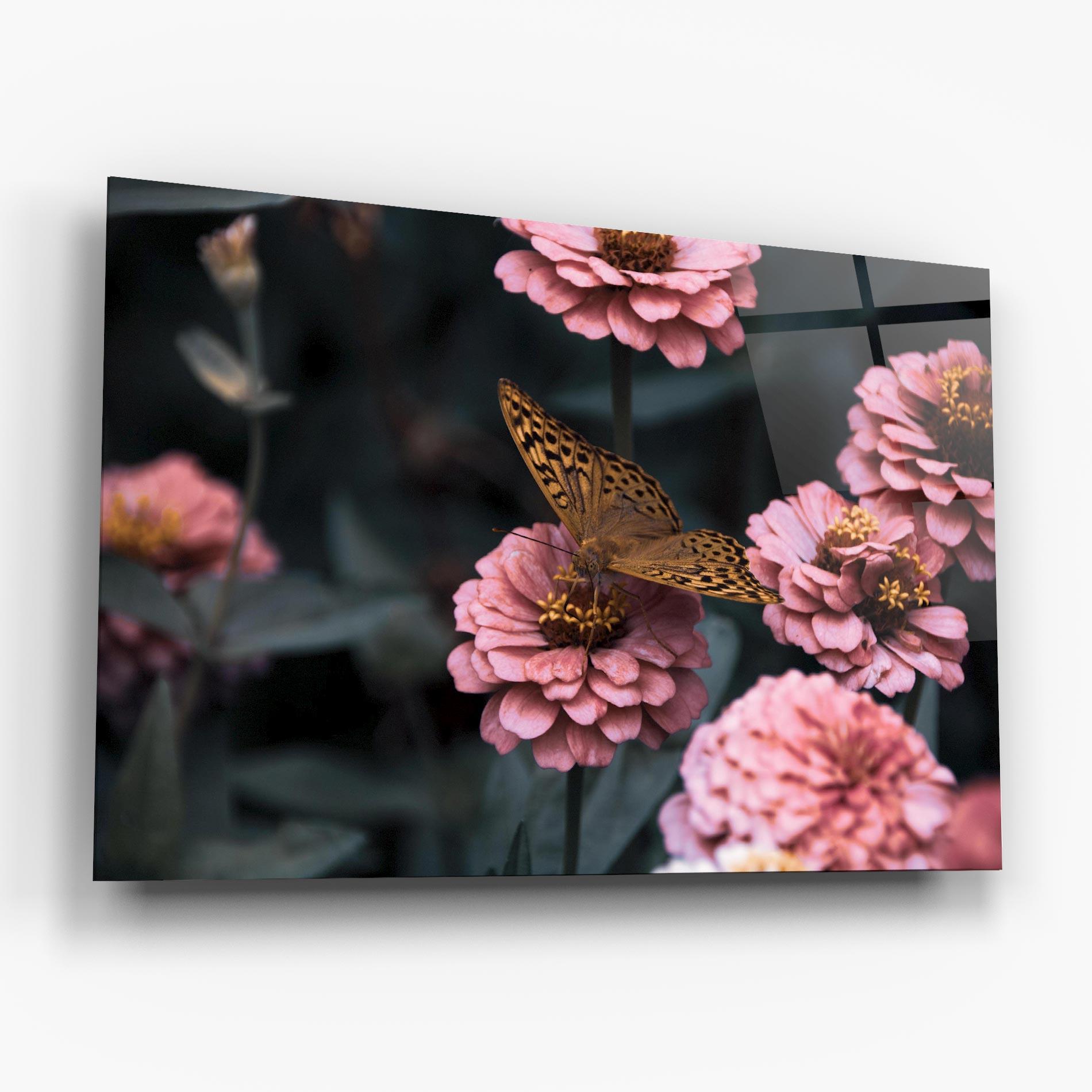 Üvegkép Flower Butterfly mockup 6