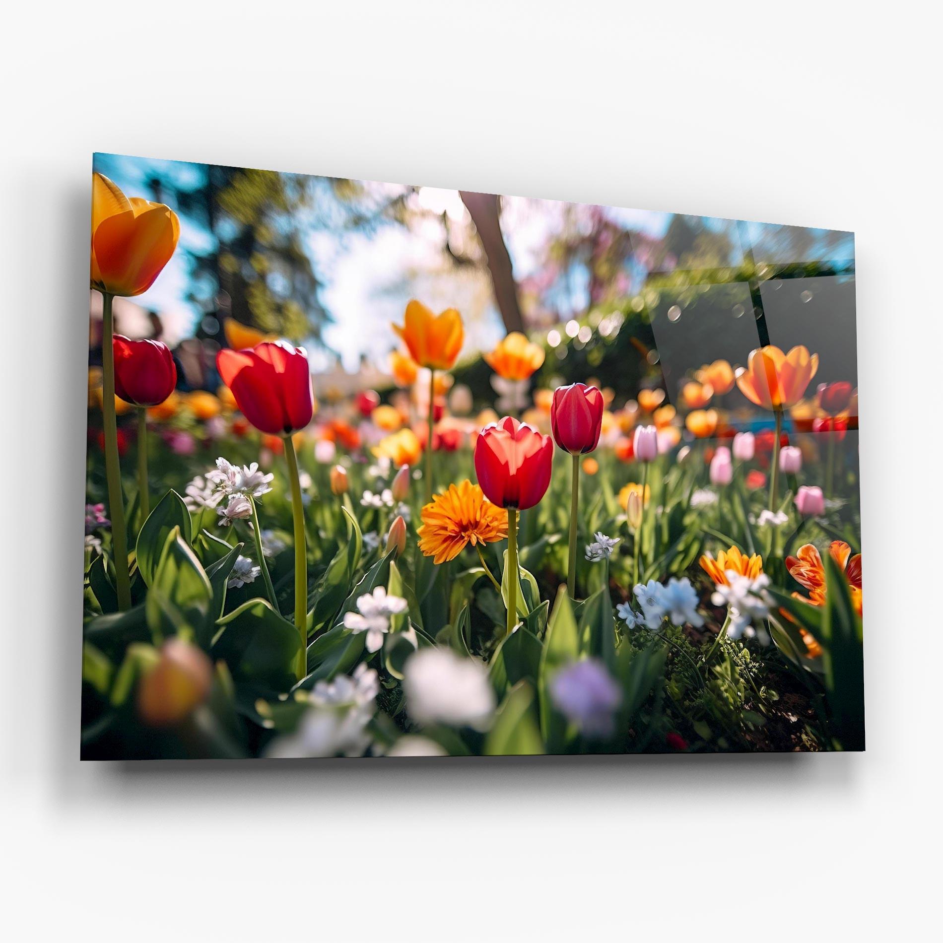 Üvegkép Garden Tulips Mix mockup 6