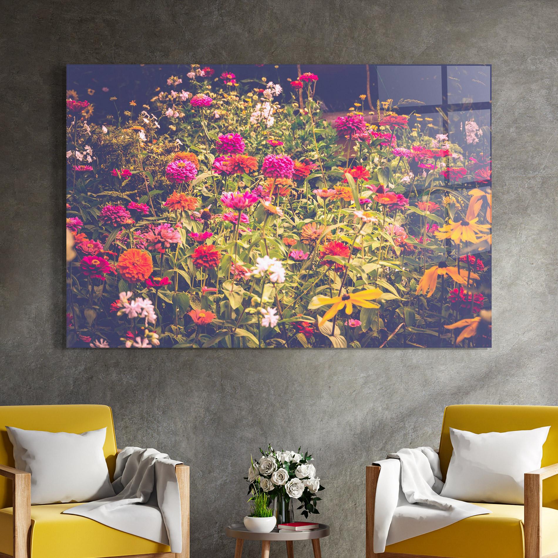 Üvegkép Colorful Wild Field mockup 4