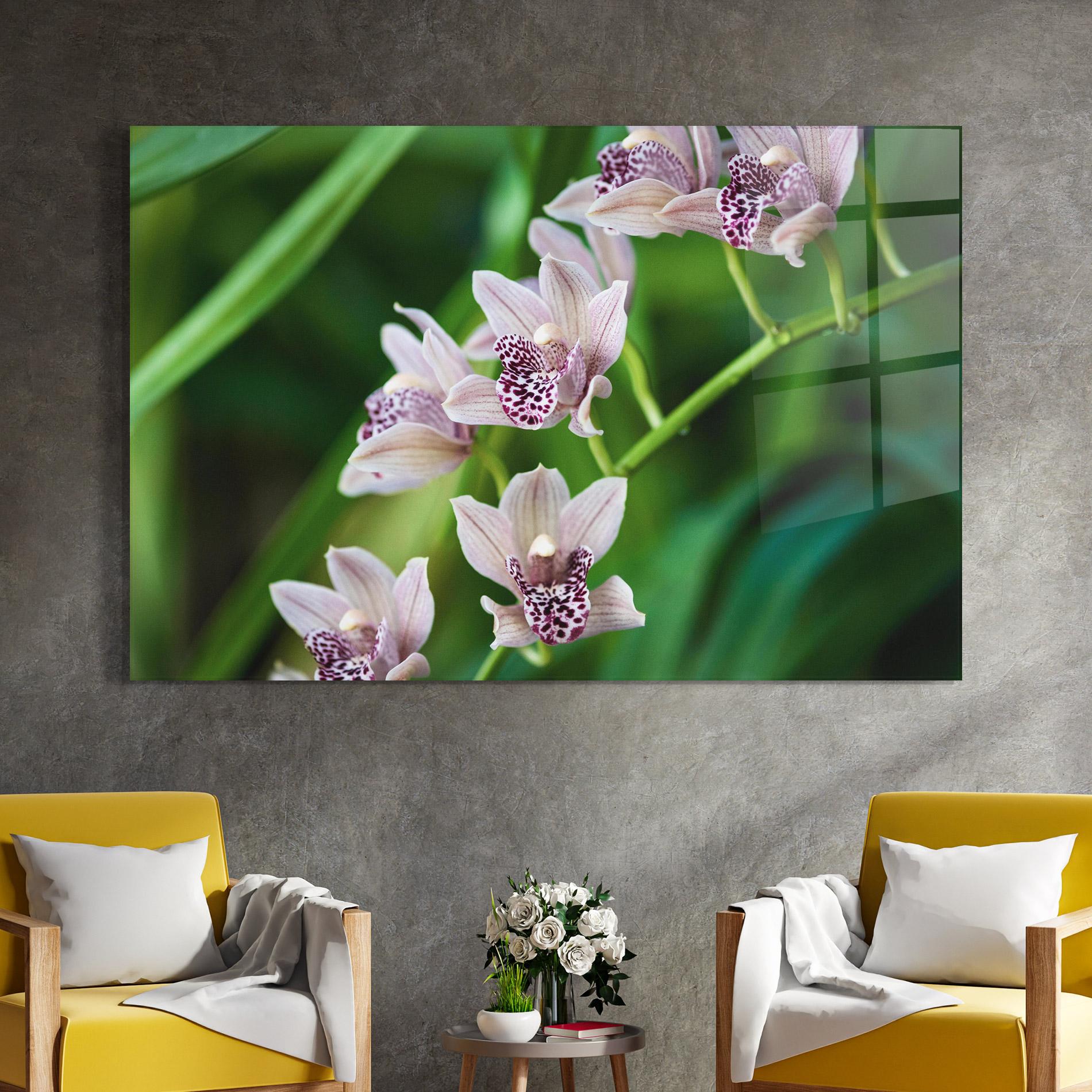 Üvegkép Cymbidium Orchid mockup 4
