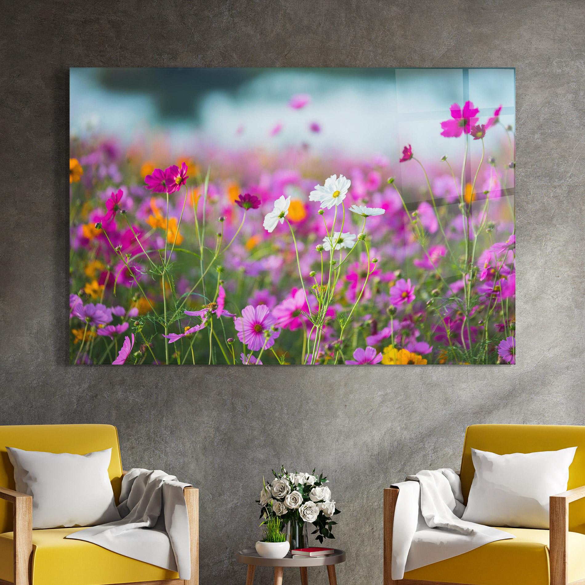 Üvegkép Flower Grassland mockup 4