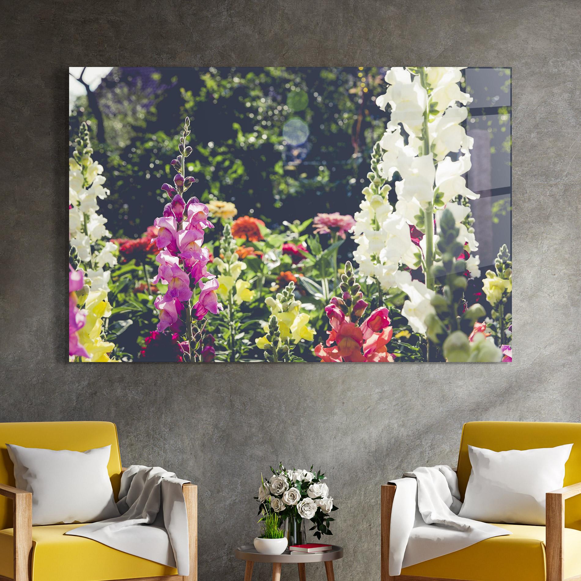 Üvegkép Garden Pretty Flowers mockup 4