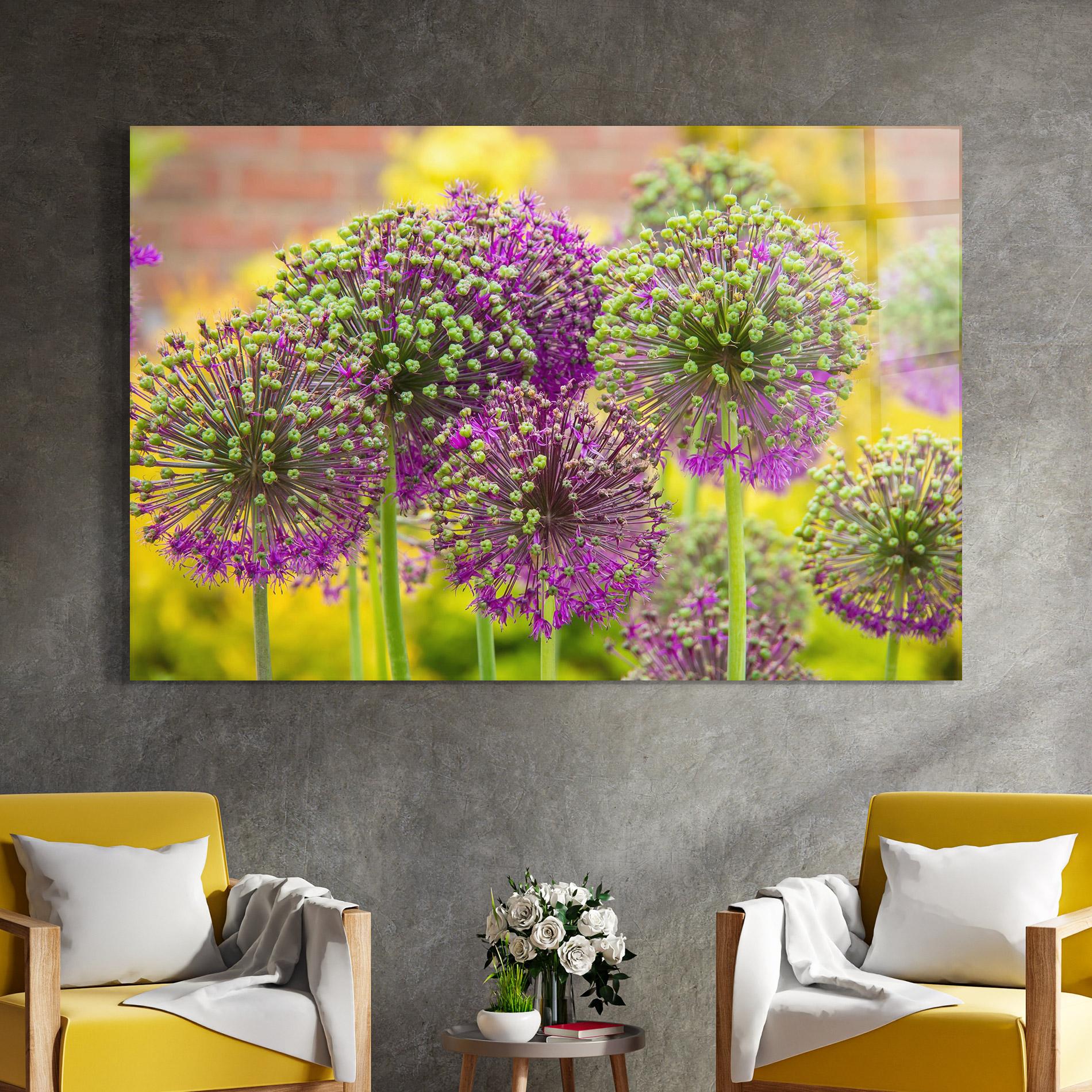 Üvegkép Green Purple Garden mockup 4