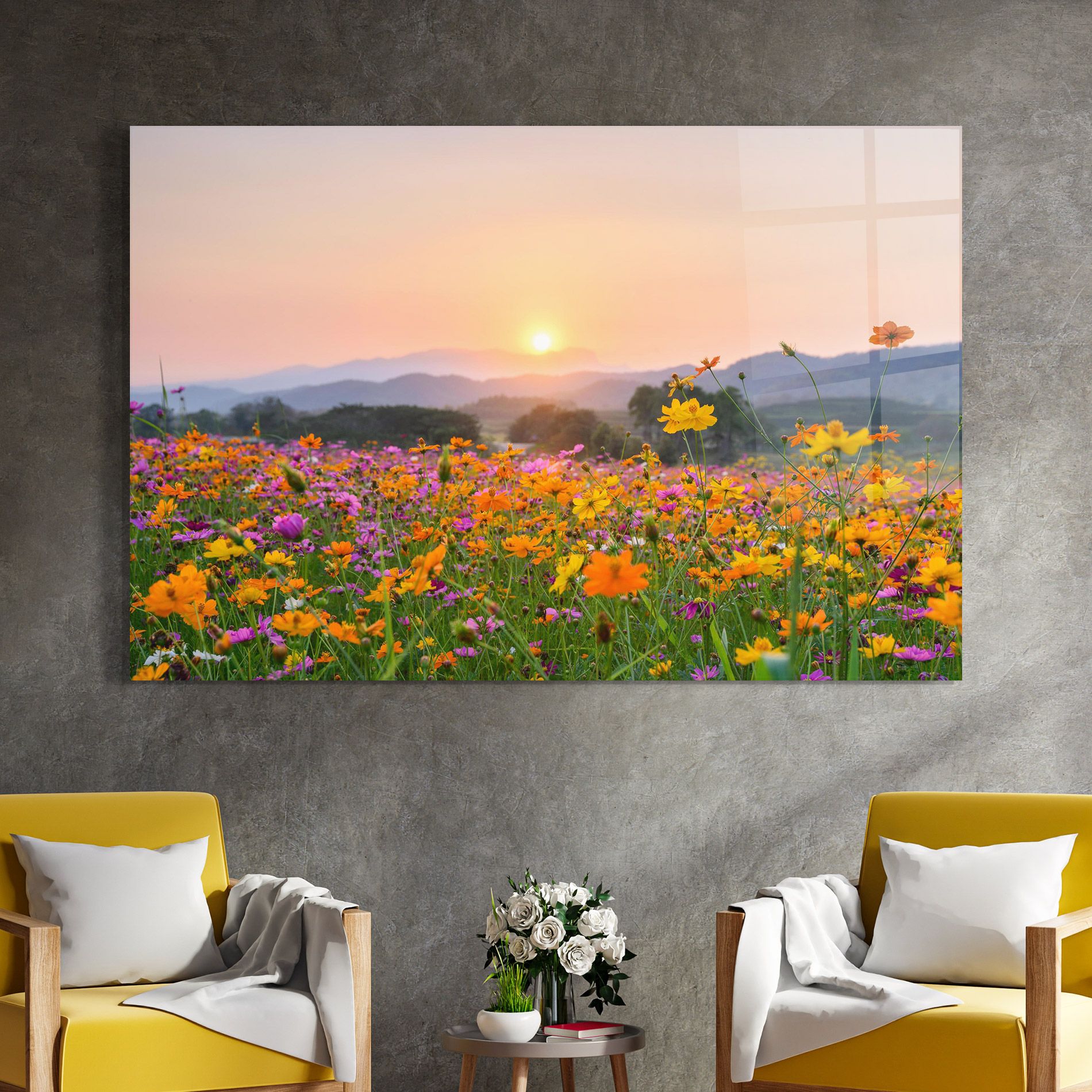 Sunset Mountain Flowerf mockup 4