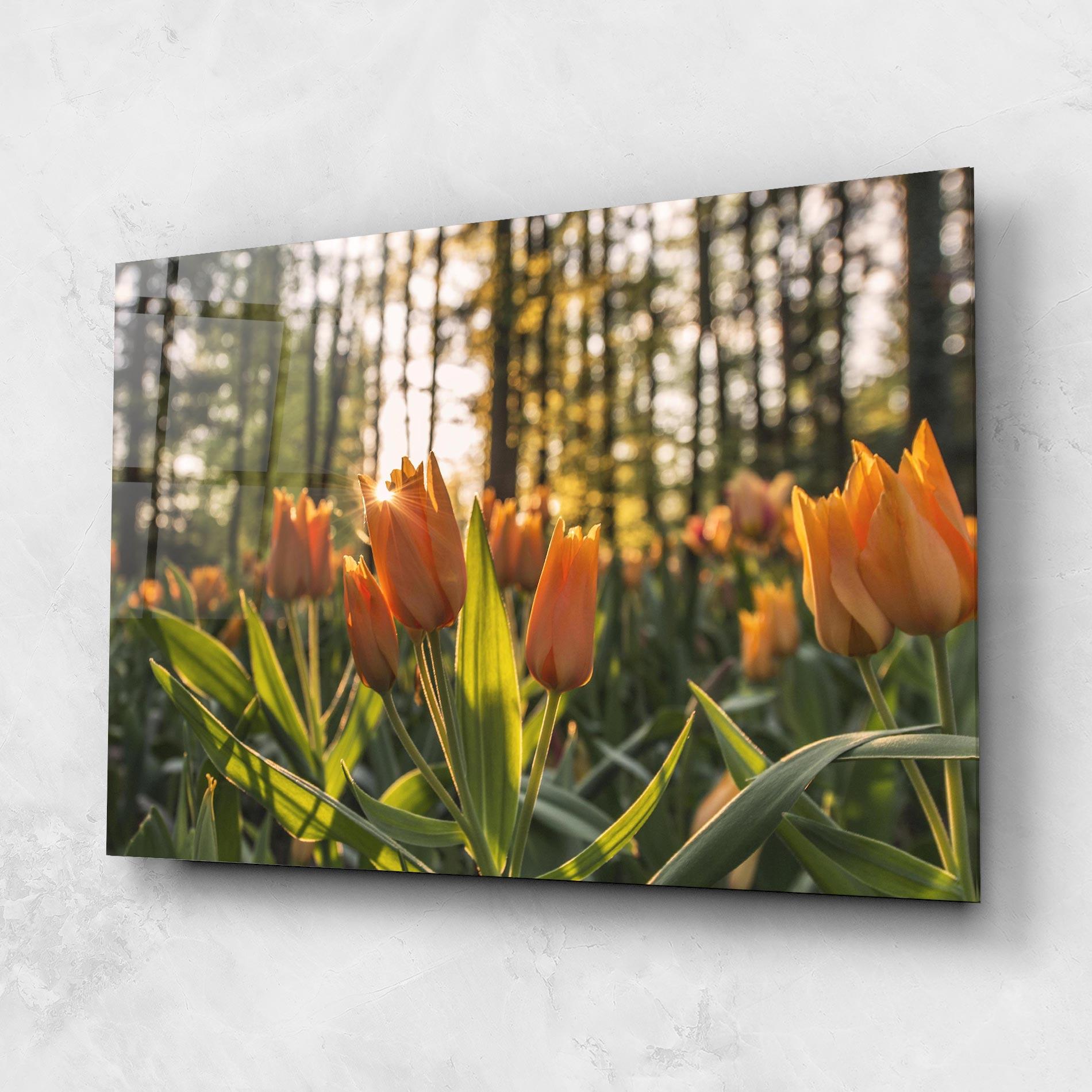 Üvegkép Forest Tulips mockup 1