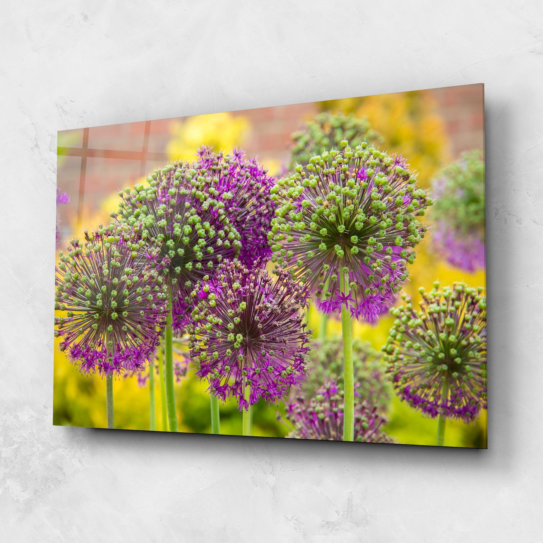 Üvegkép Green Purple Garden mockup 1