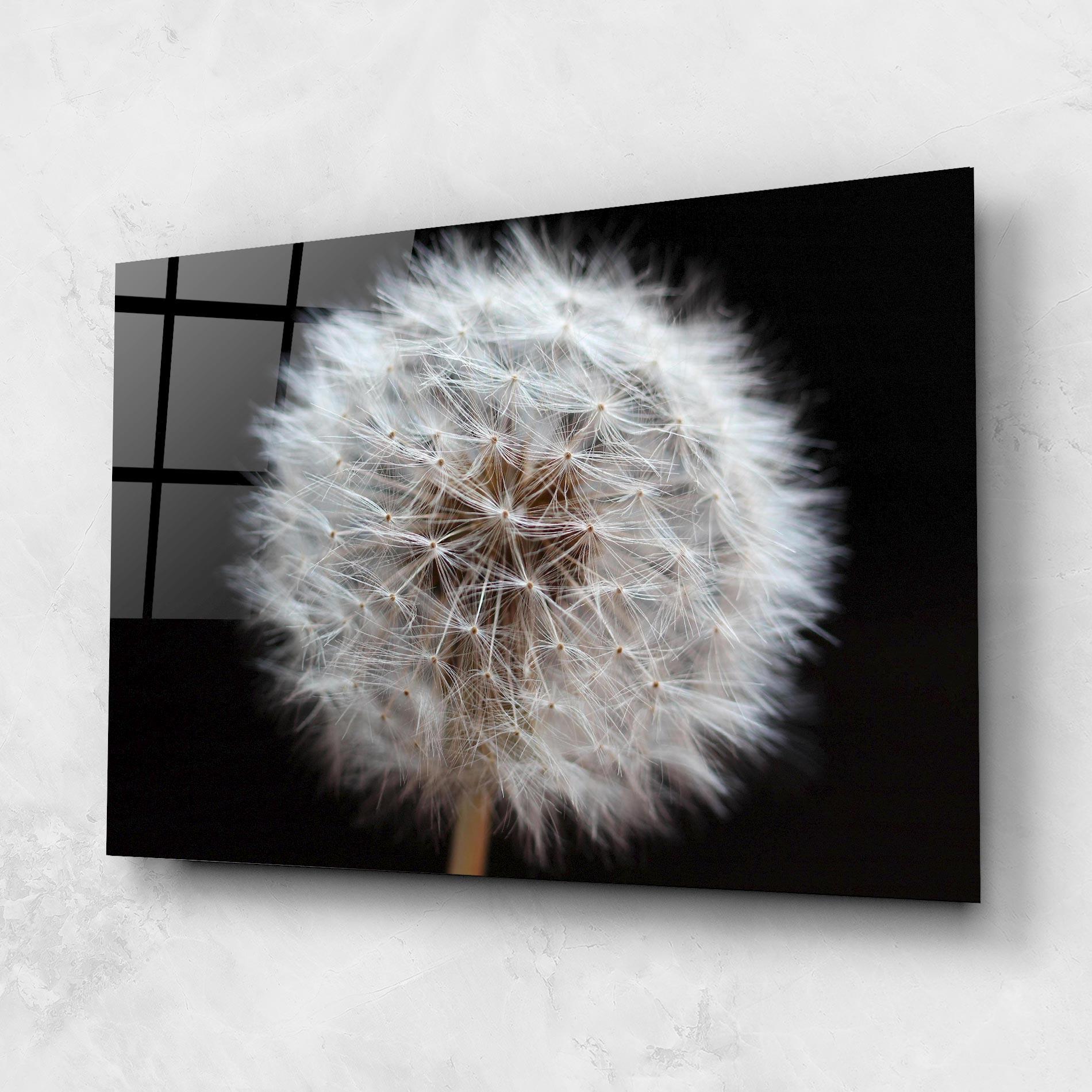 Üvegkép Wild Dandelion Closeup mockup 1