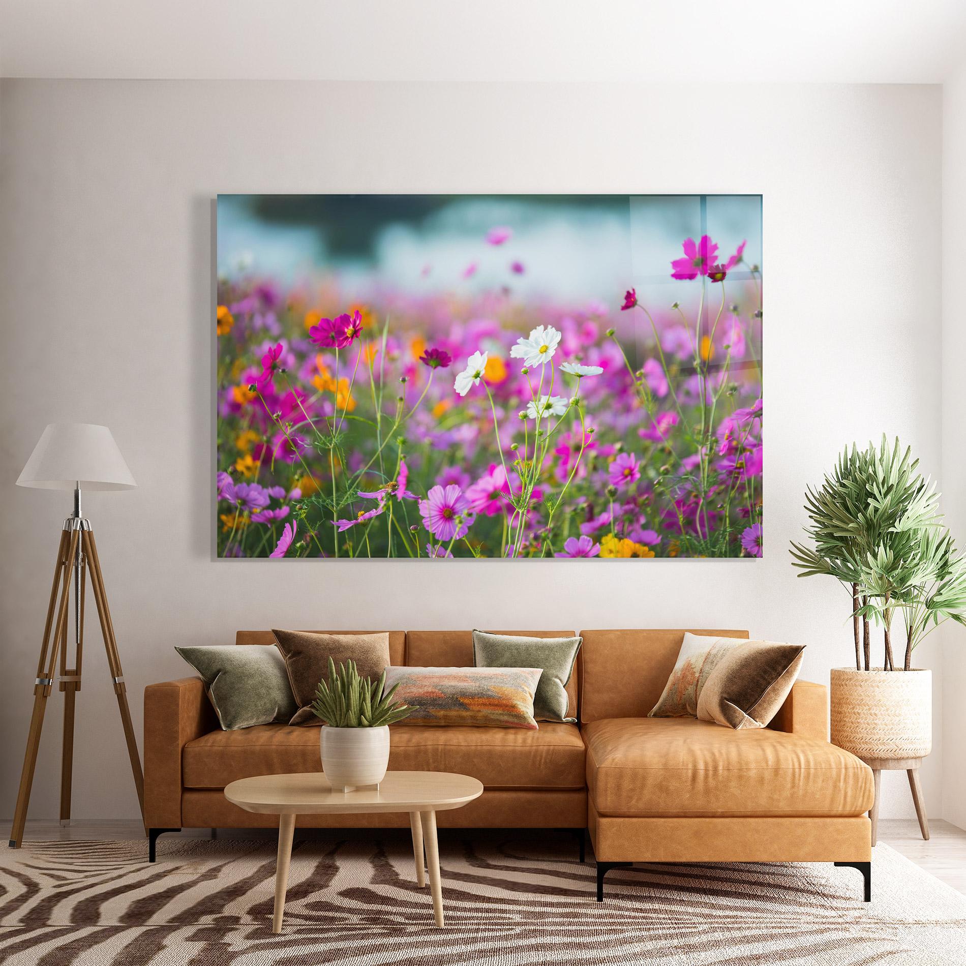 Üvegkép Flower Grassland mockup 7