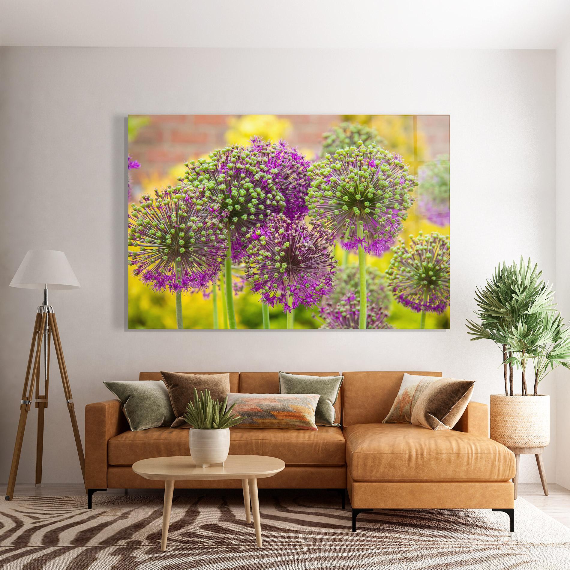 Üvegkép Green Purple Garden mockup 7