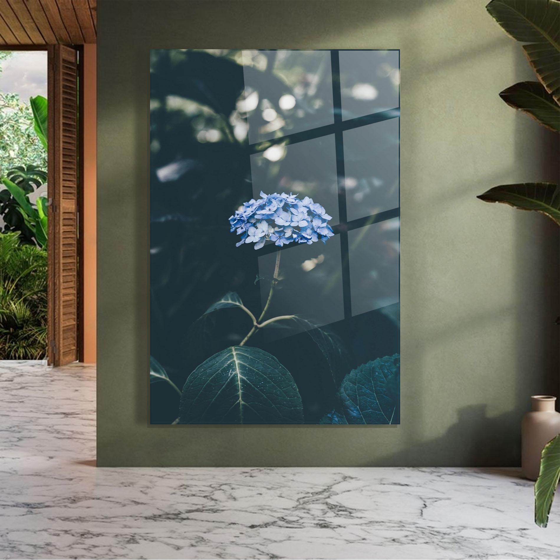 Üvegkép Forest Blue Flower mockup 7