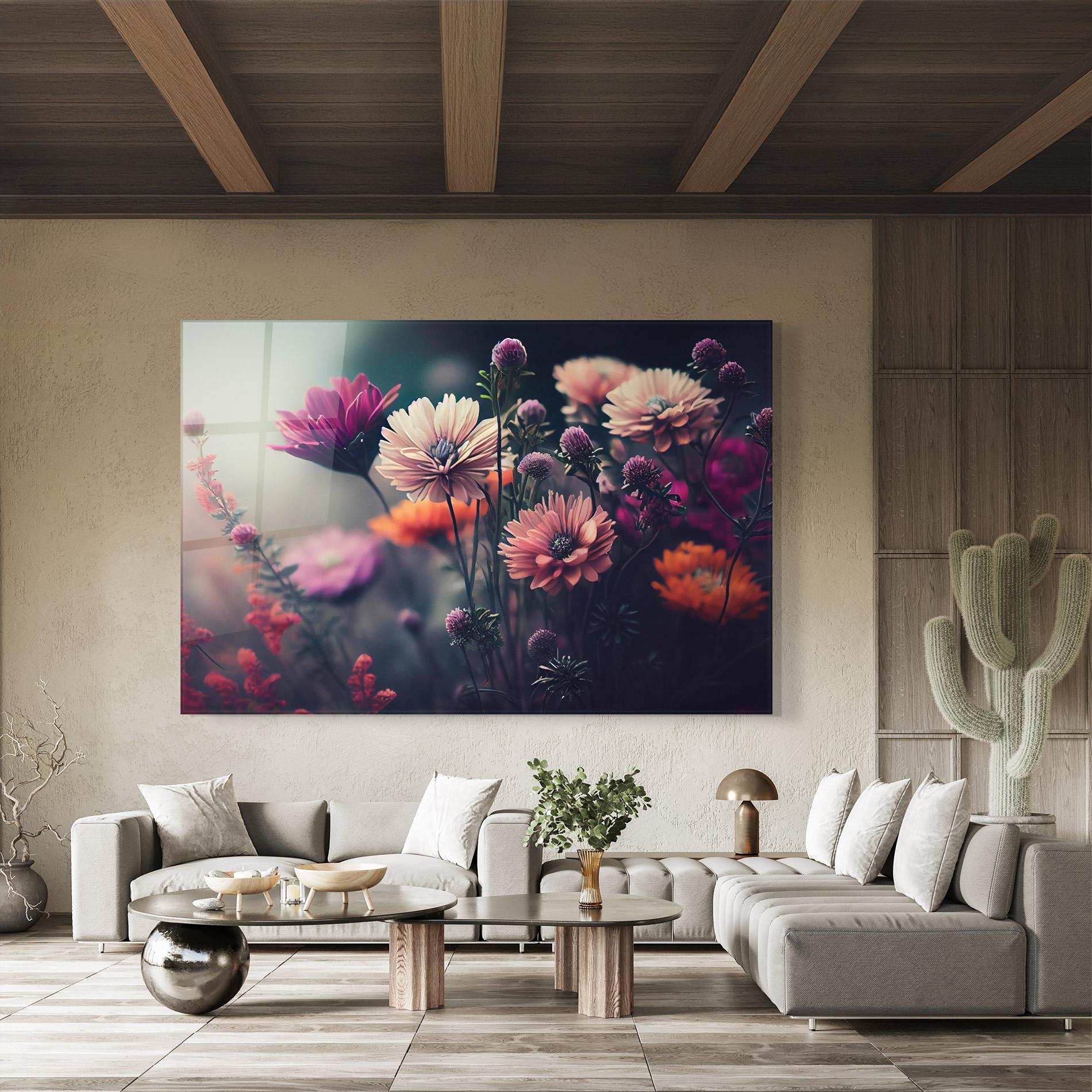 Üvegkép Beautiful Flower Garden mockup 8