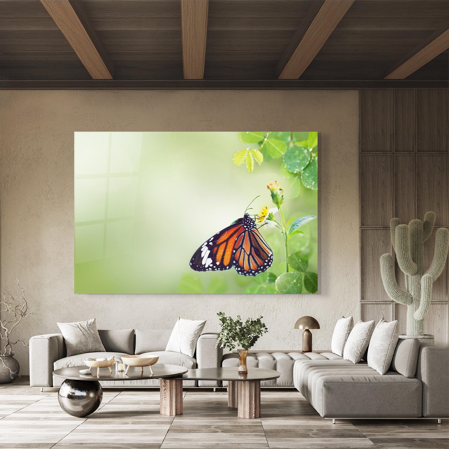 Üvegkép Butterfly Wild Plant mockup 8