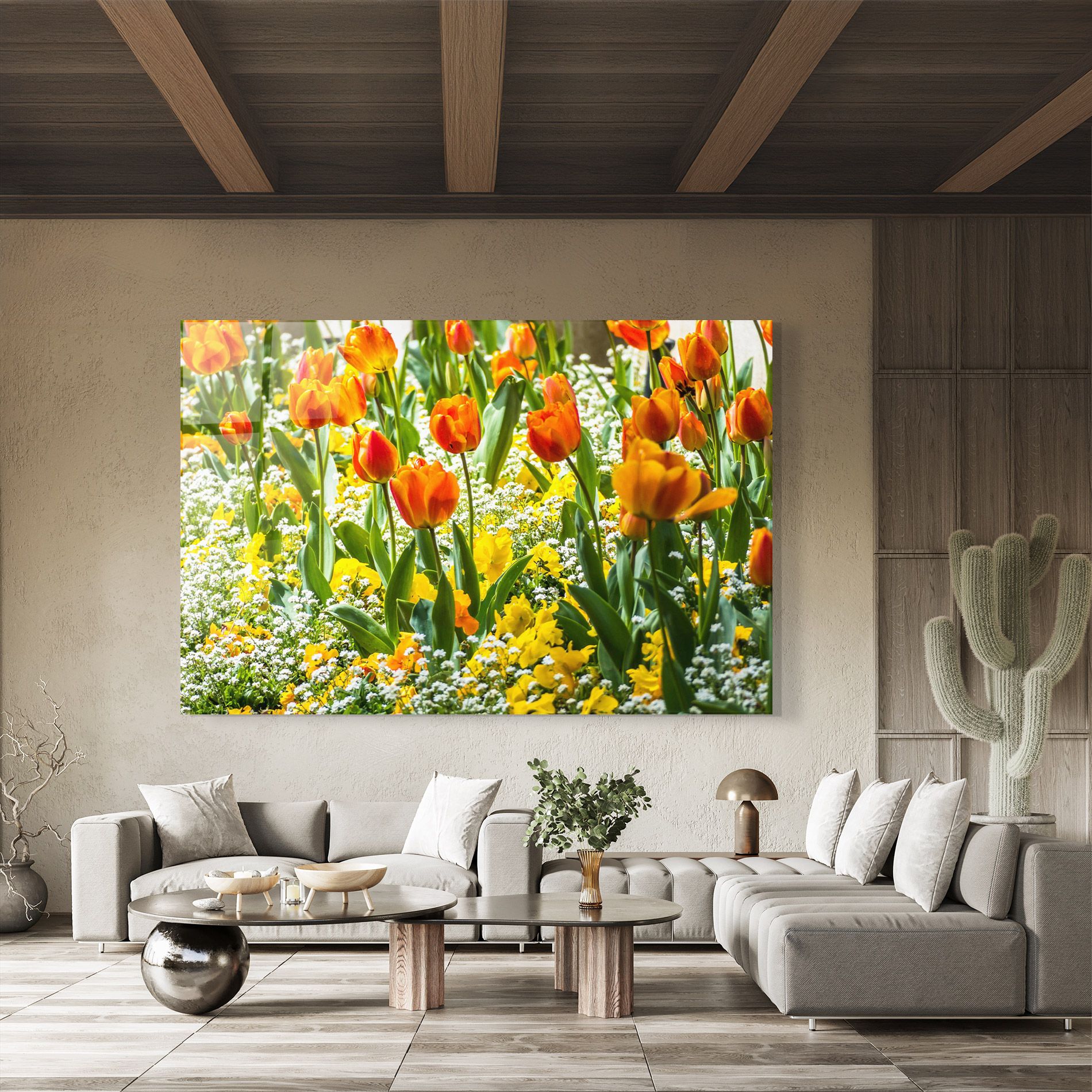 Colorful Tulips Garden mockup 8