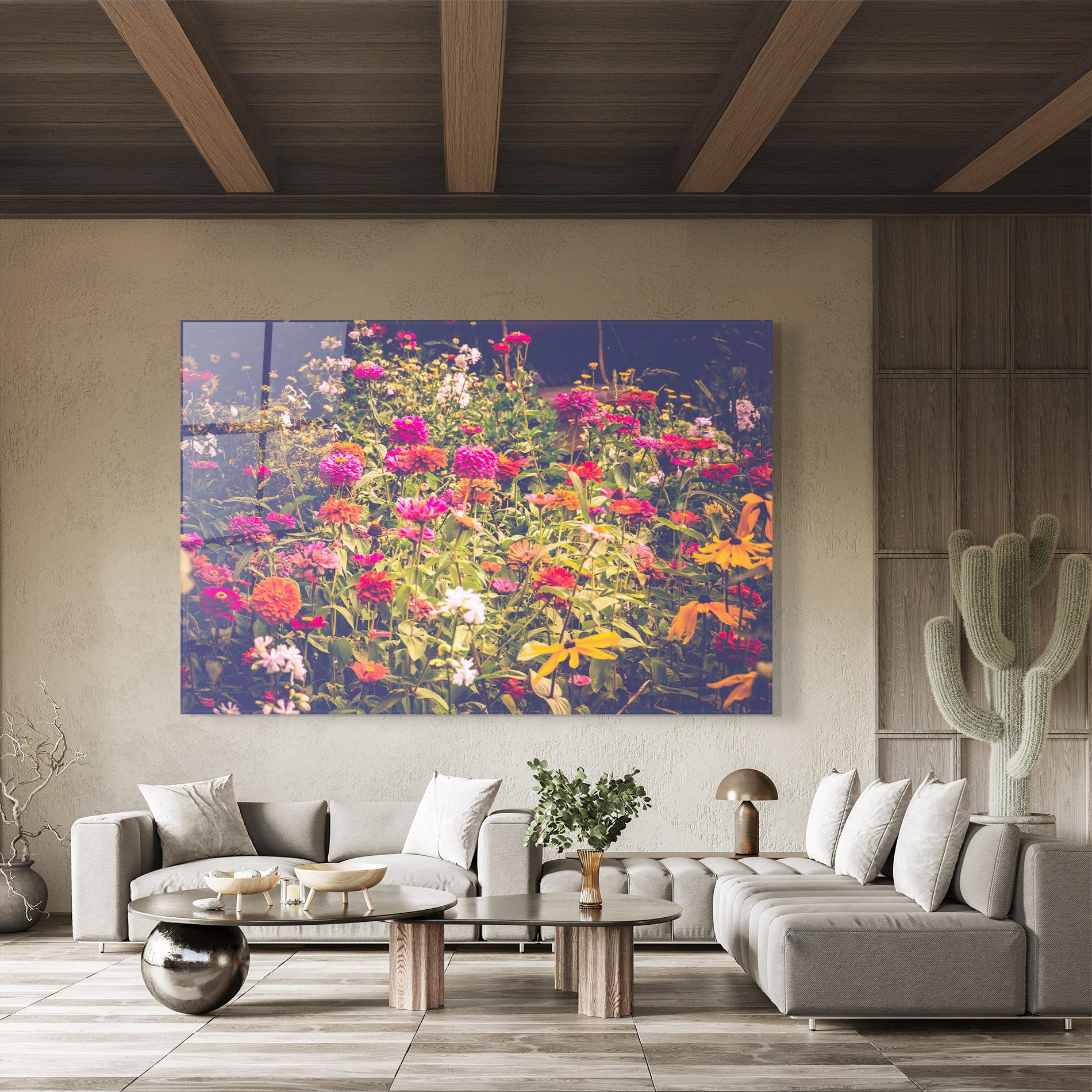 Üvegkép Colorful Wild Field mockup 8