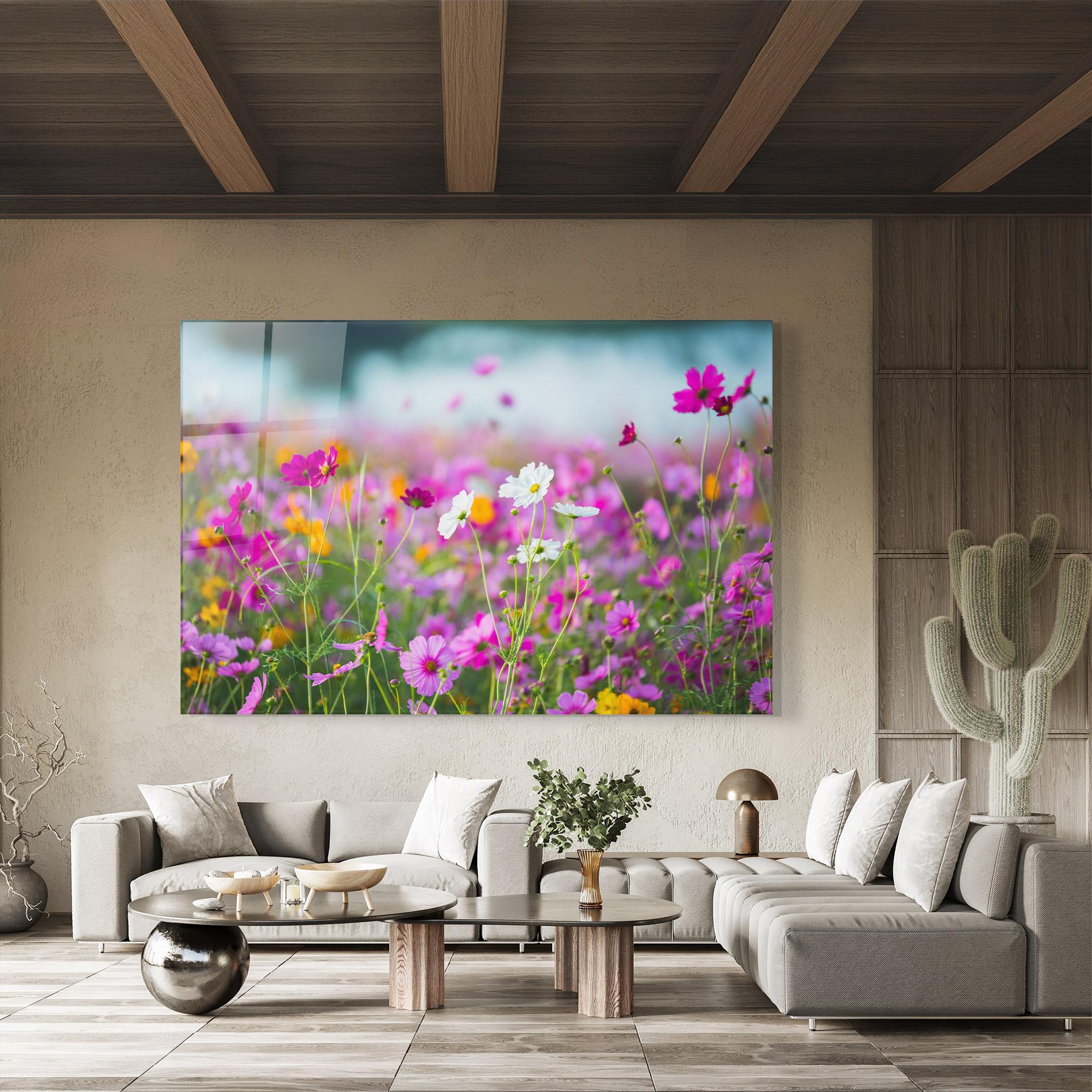 Üvegkép Flower Grassland mockup 8