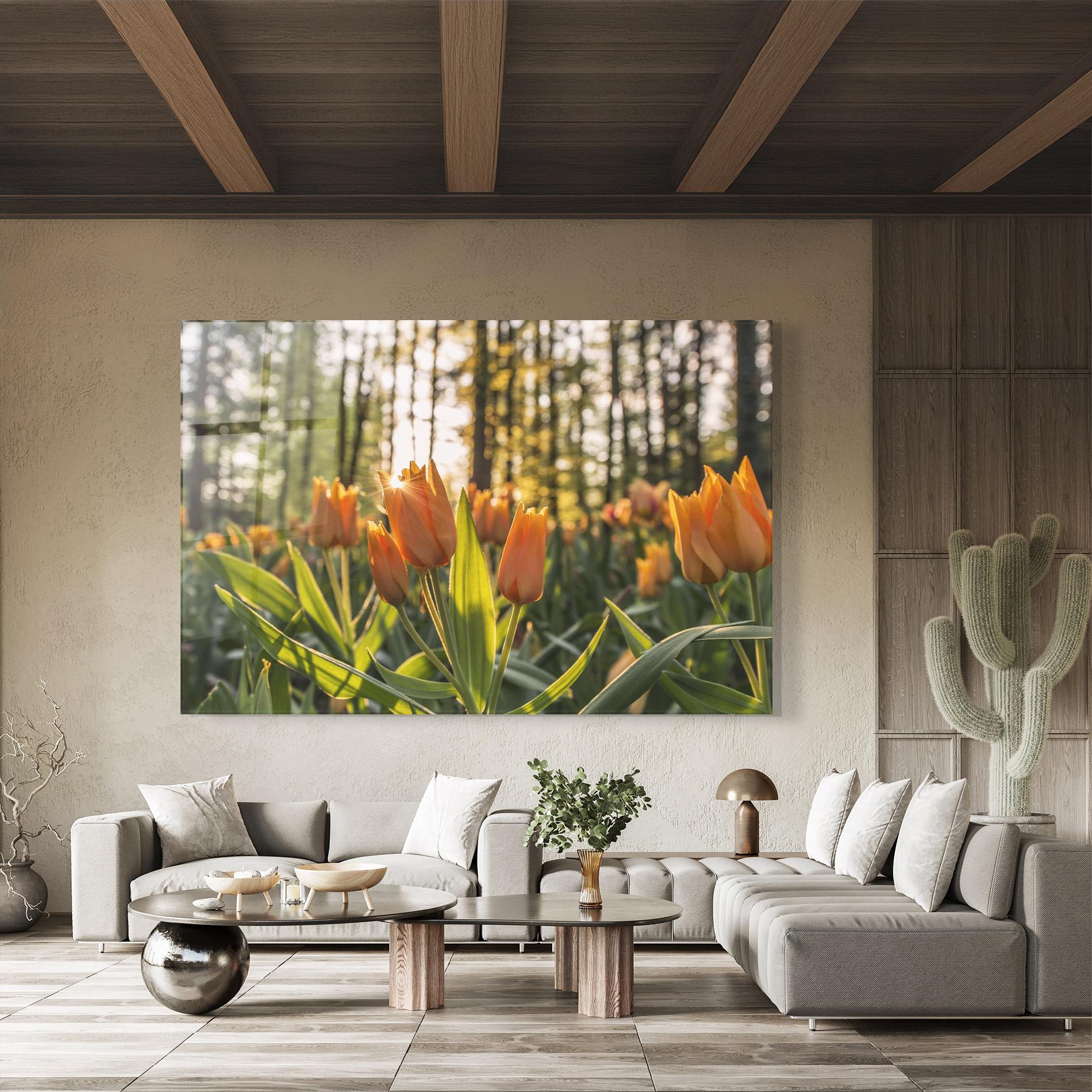 Üvegkép Forest Tulips mockup 8
