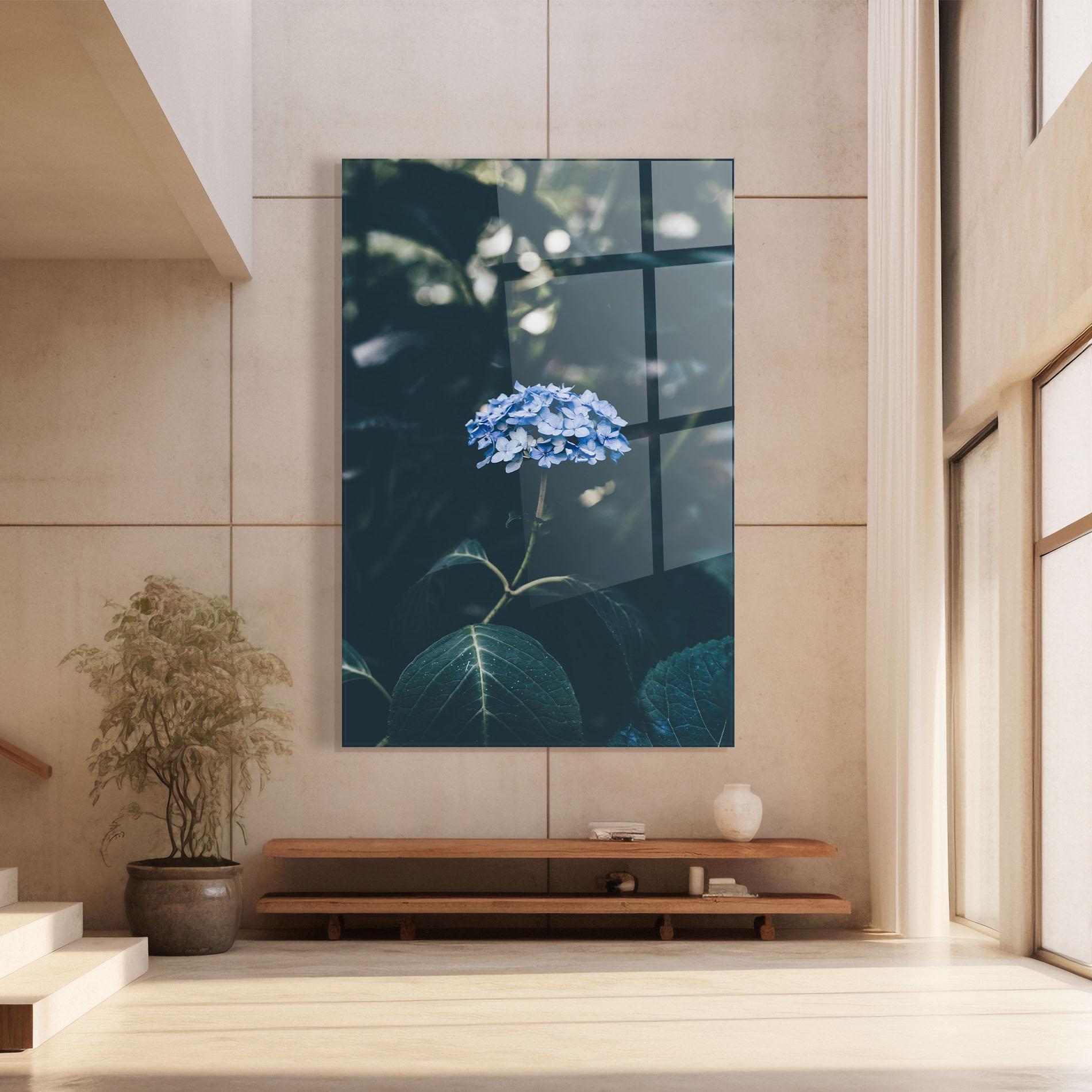 Üvegkép Forest Blue Flower mockup 8