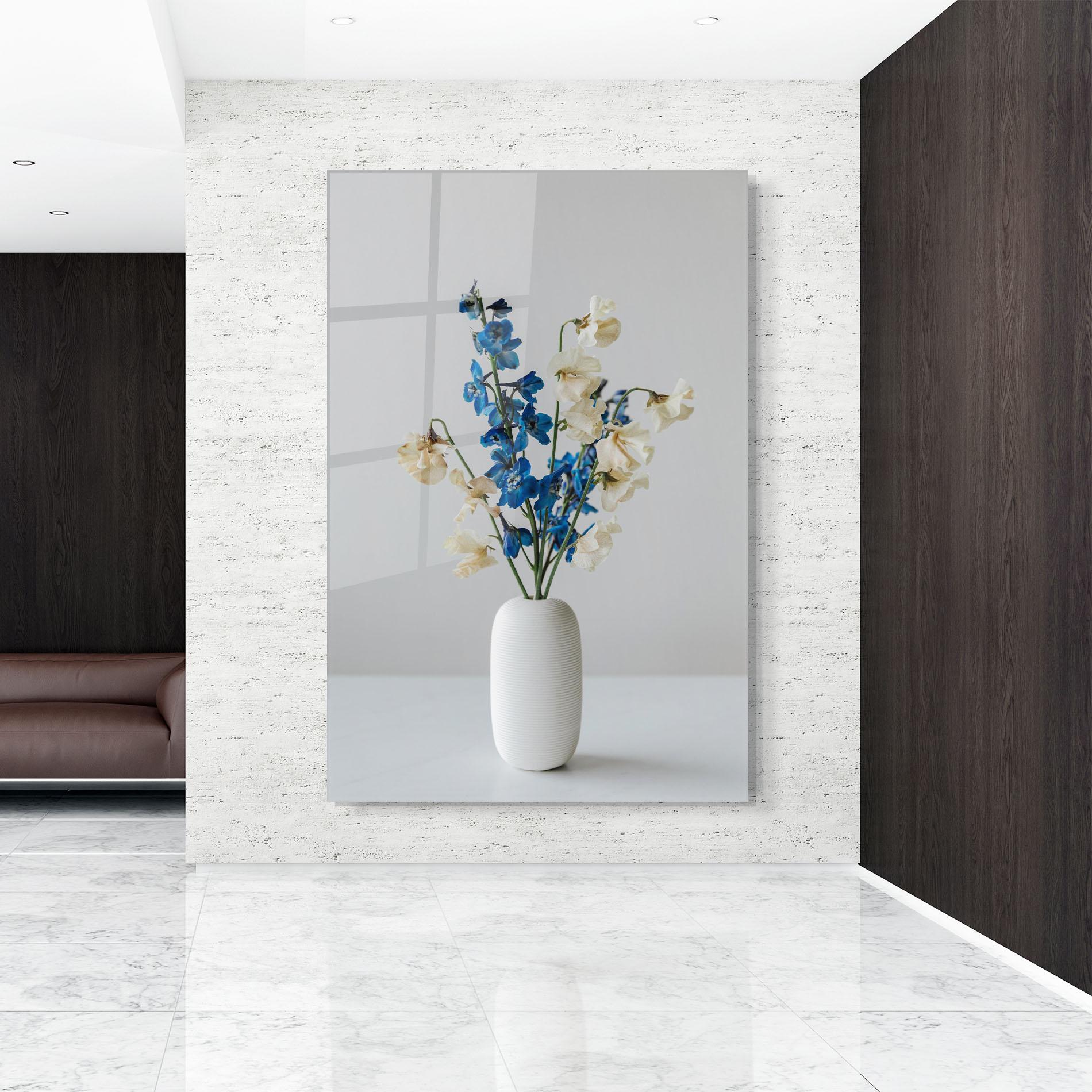 Üvegkép Blue White Vase mockup 9