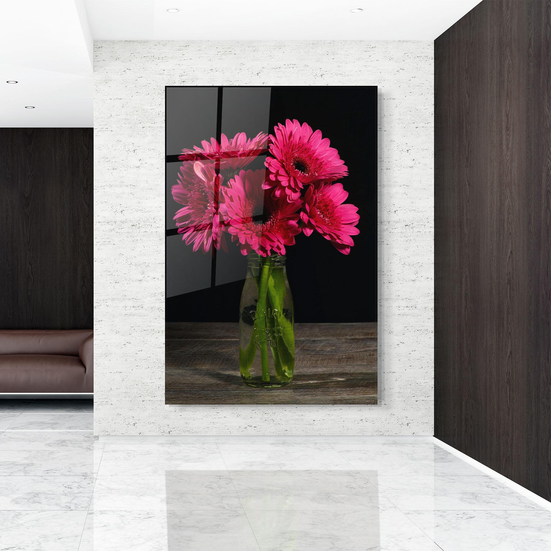 Üvegkép Vase Strong Pink mockup 9