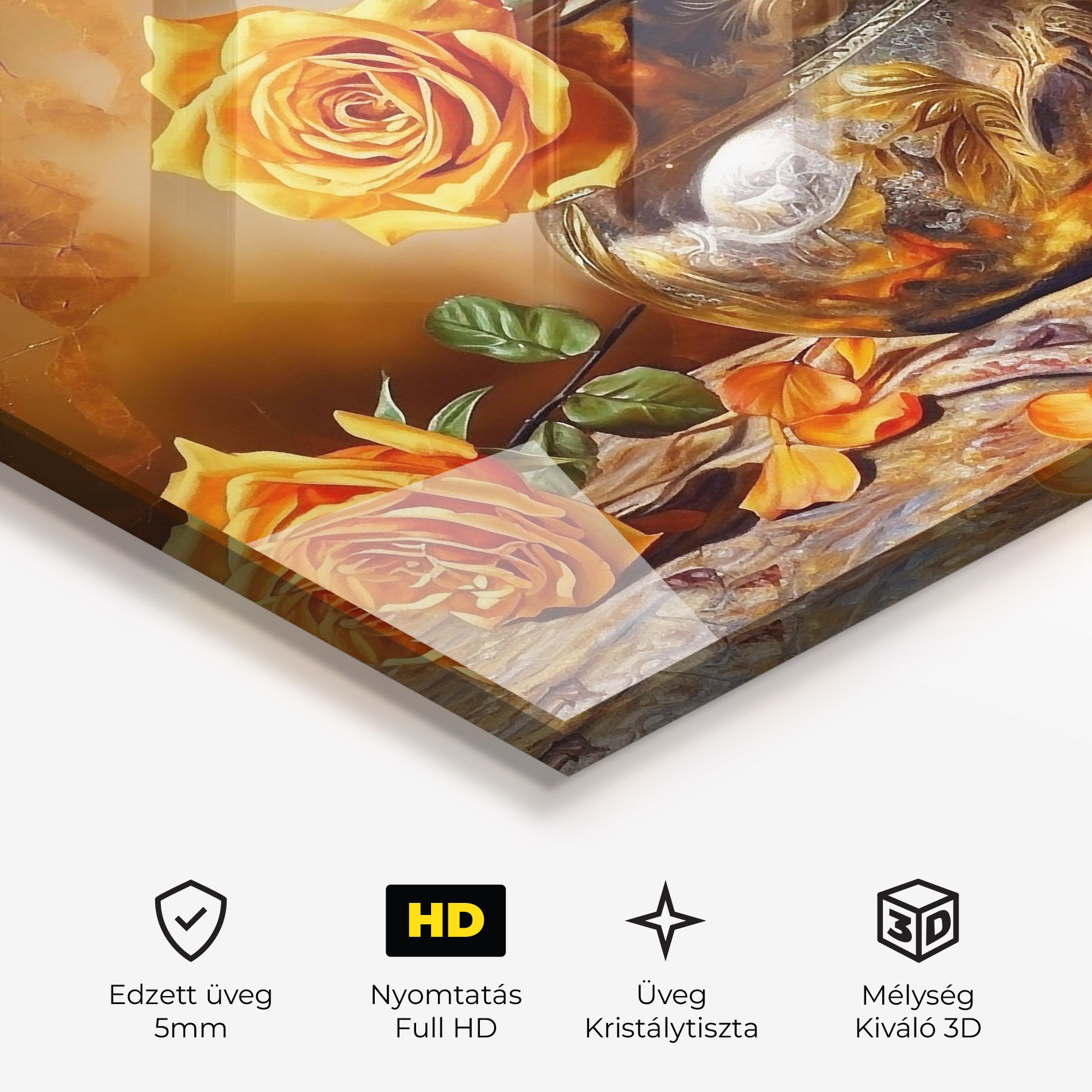 Orange Roses Vase mockup 3