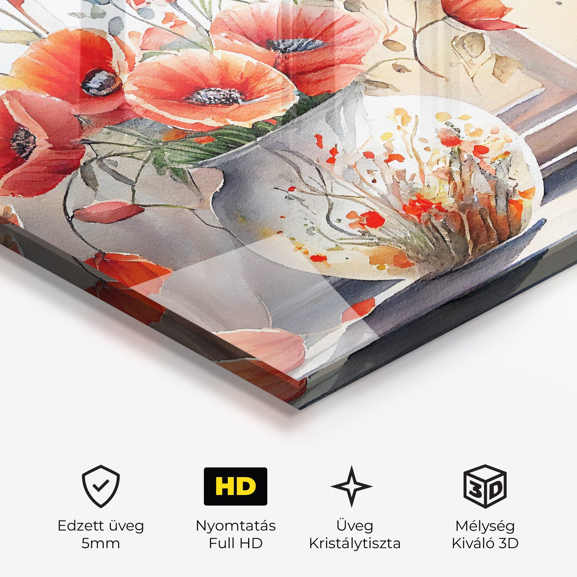 Poppies Vase mockup 3