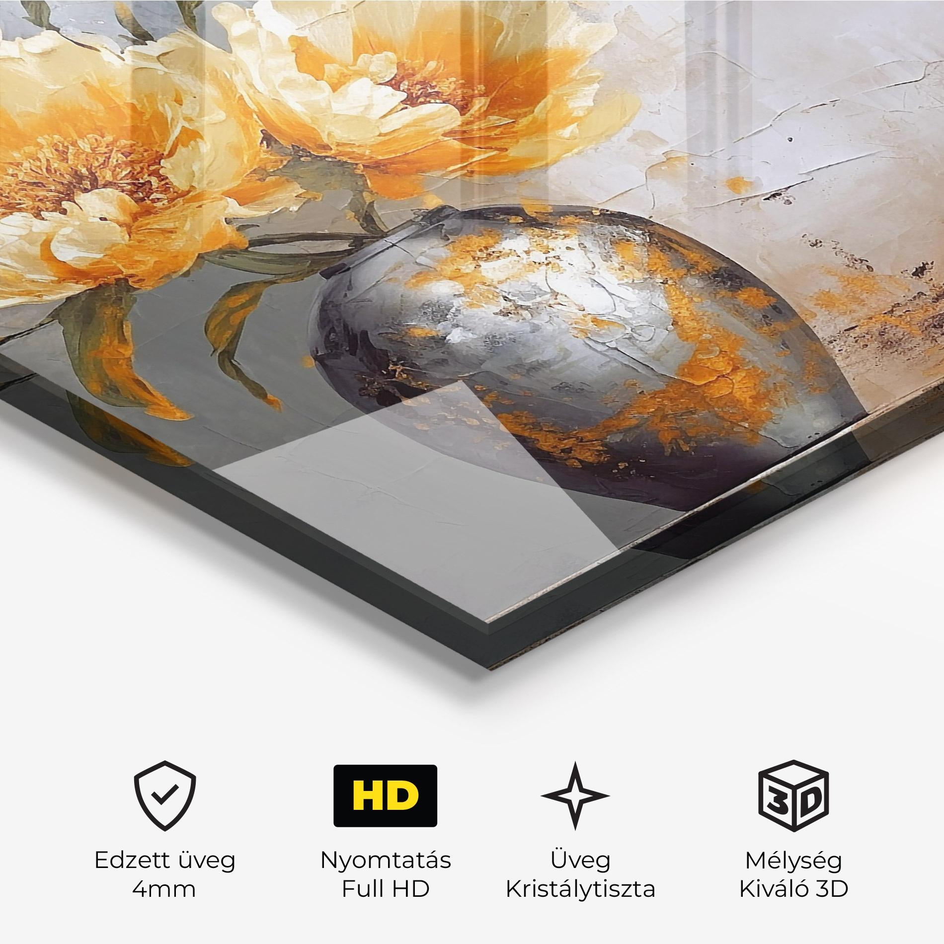 Üvegkép Grey Painting Vase mockup 3