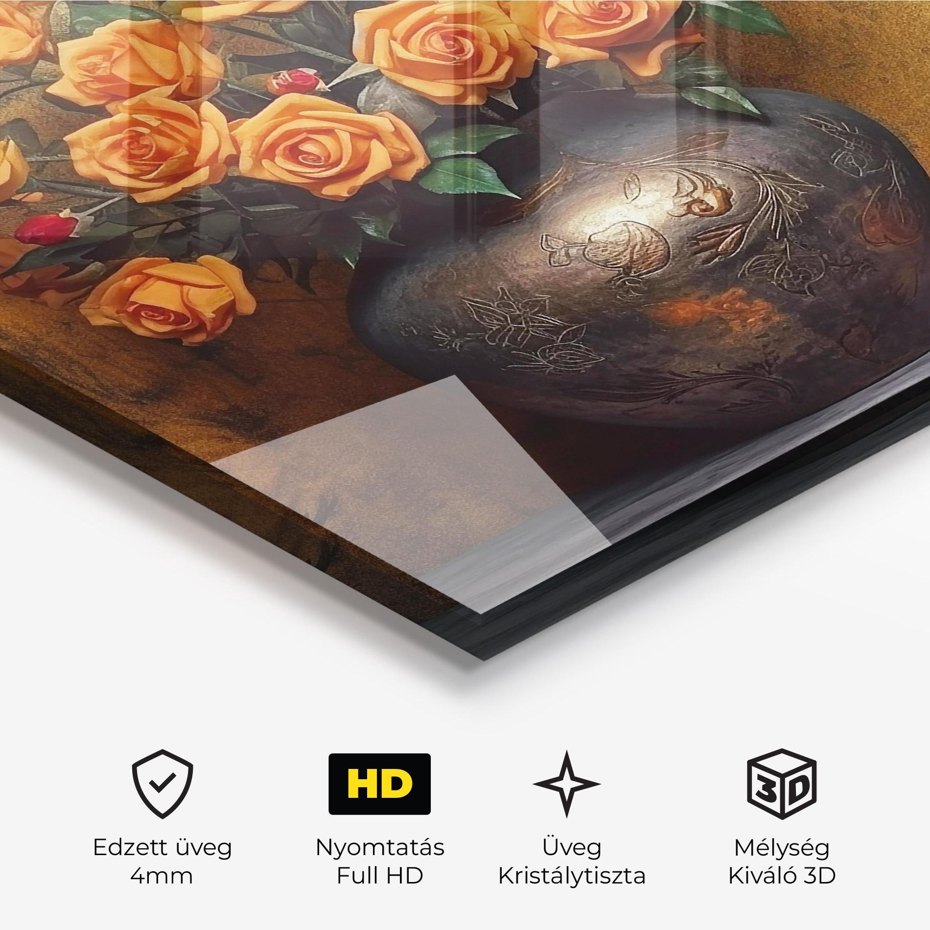 Üvegkép Orange Vintage Vase mockup 3