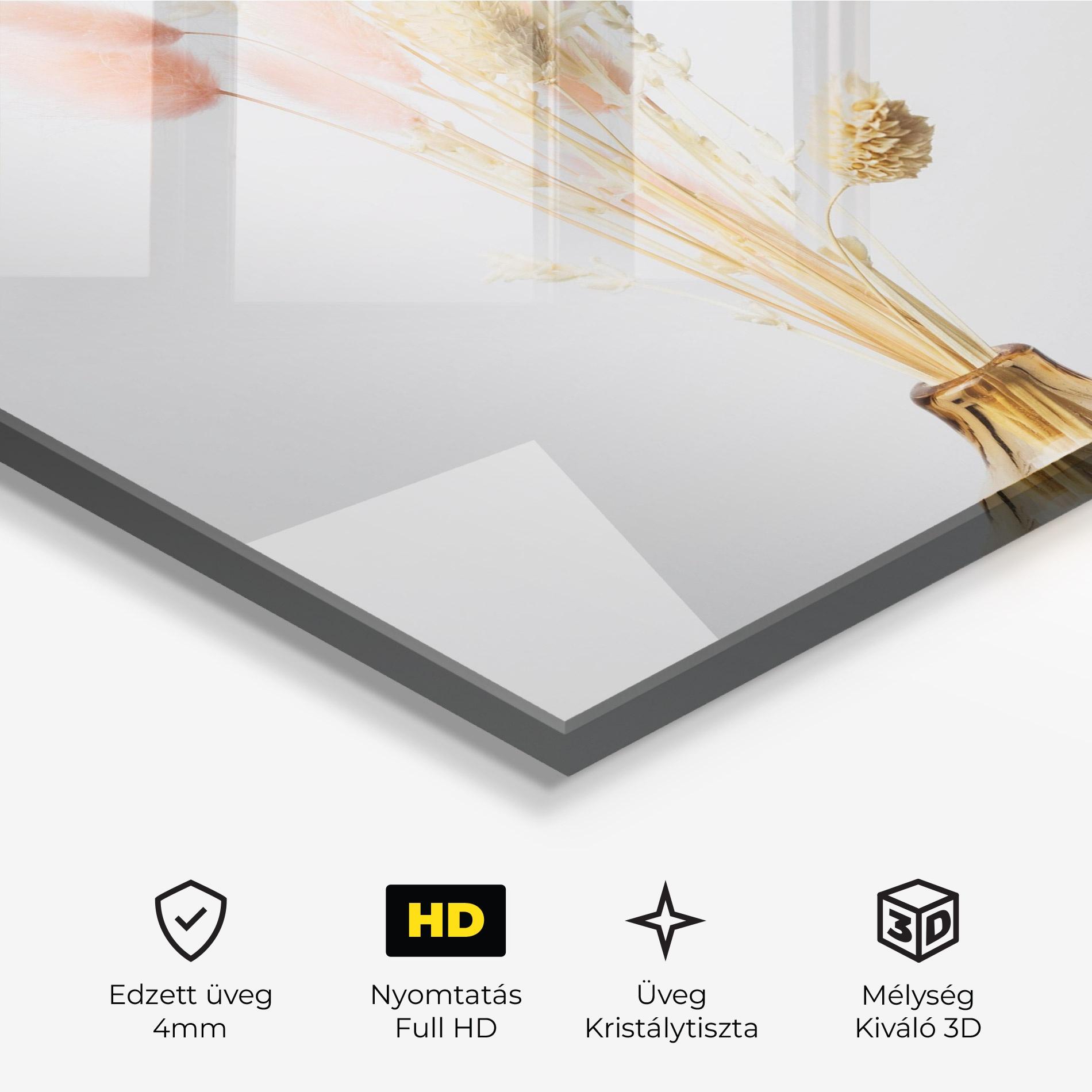 Üvegkép Pink Cream Flower Vase mockup 3