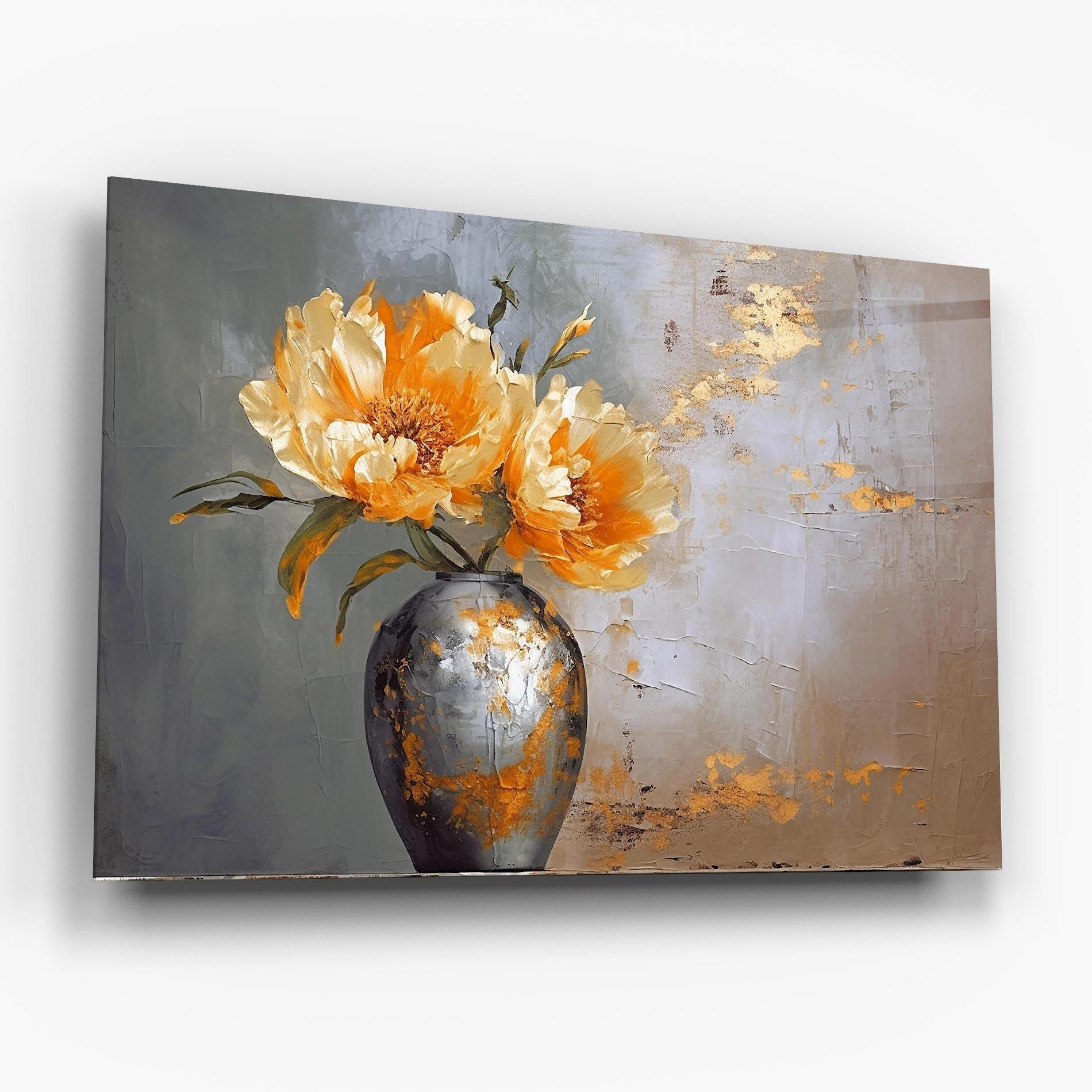 Üvegkép Grey Painting Vase mockup 6