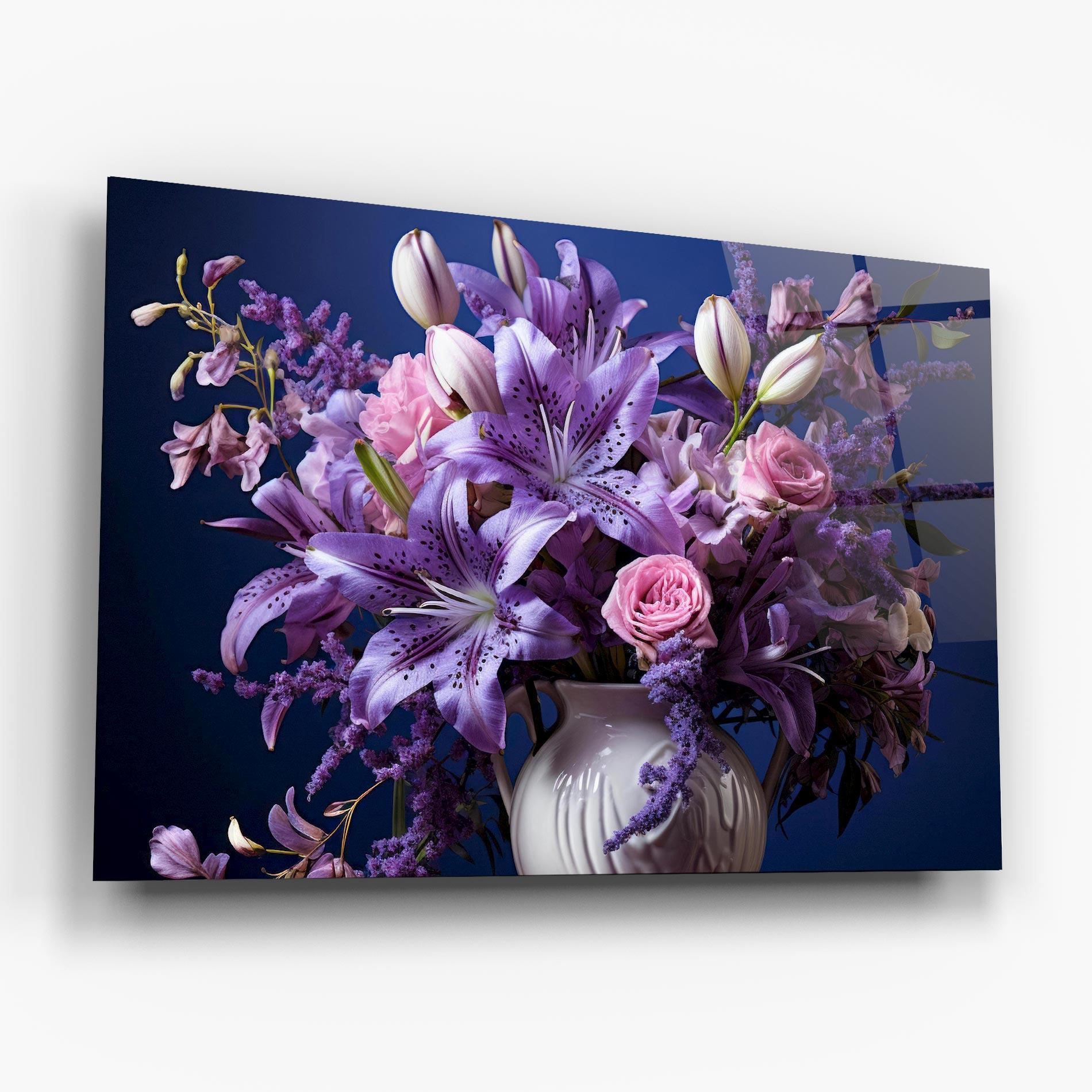 Üvegkép Vase Purple Flower mockup 6
