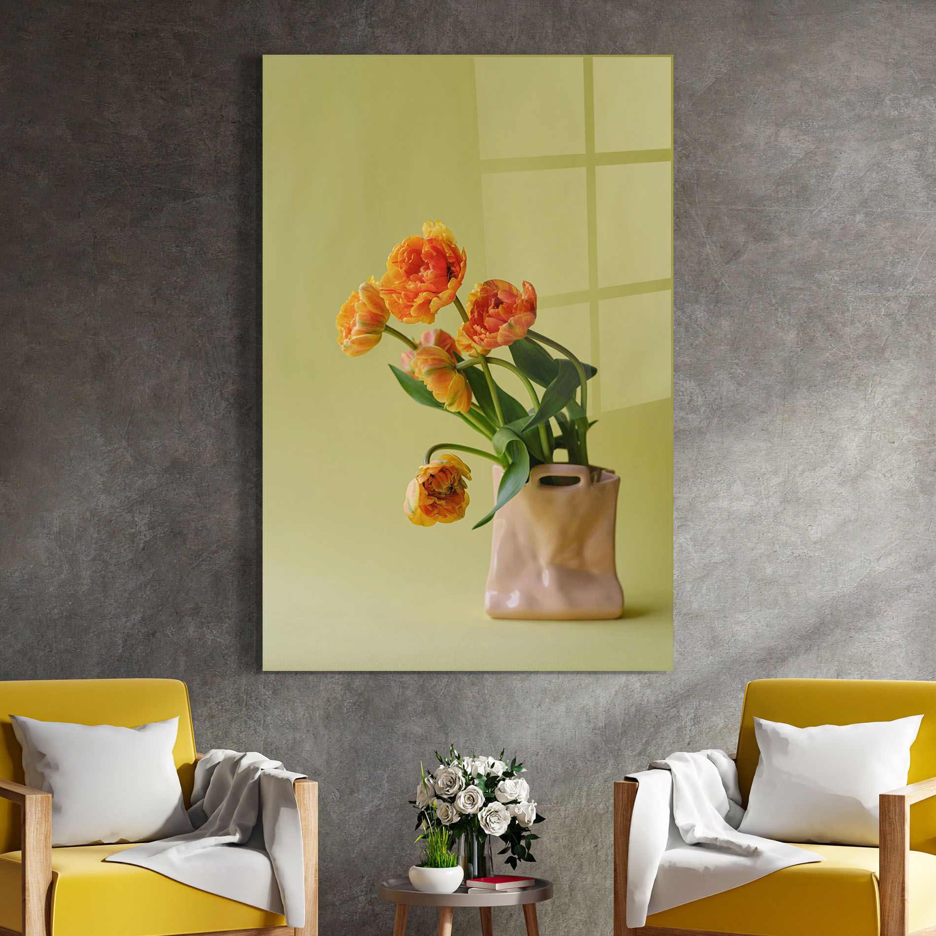 Cream Cool Vase mockup 4