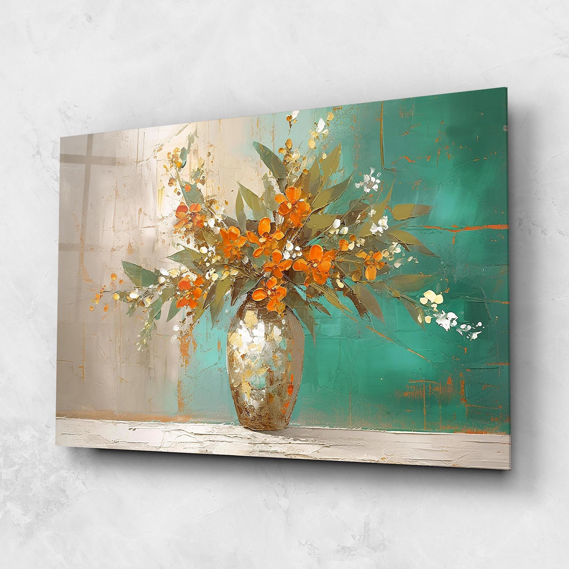 Grey Vase Orange mockup 1
