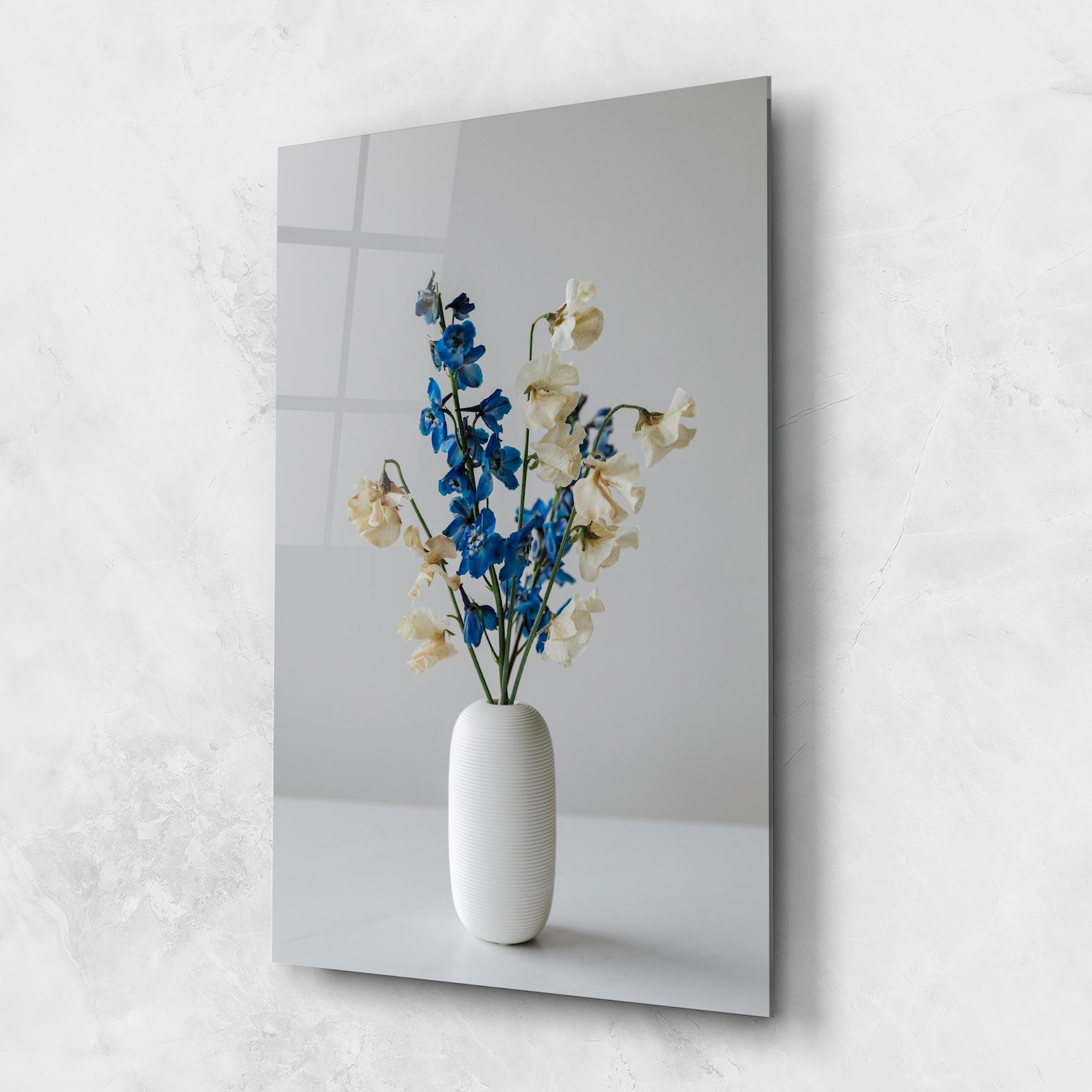 Üvegkép Blue White Vase mockup 1
