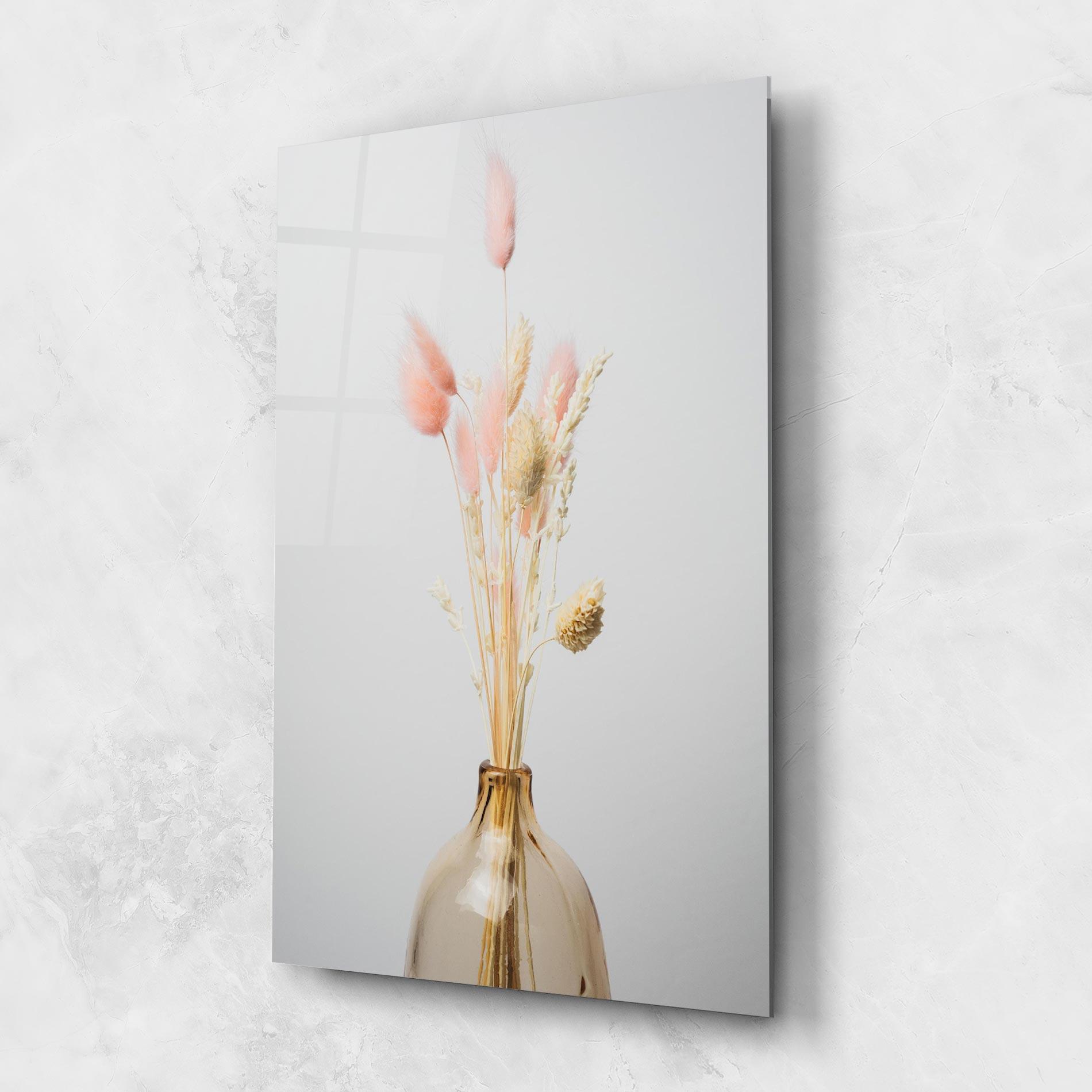 Üvegkép Pink Cream Flower Vase mockup 1