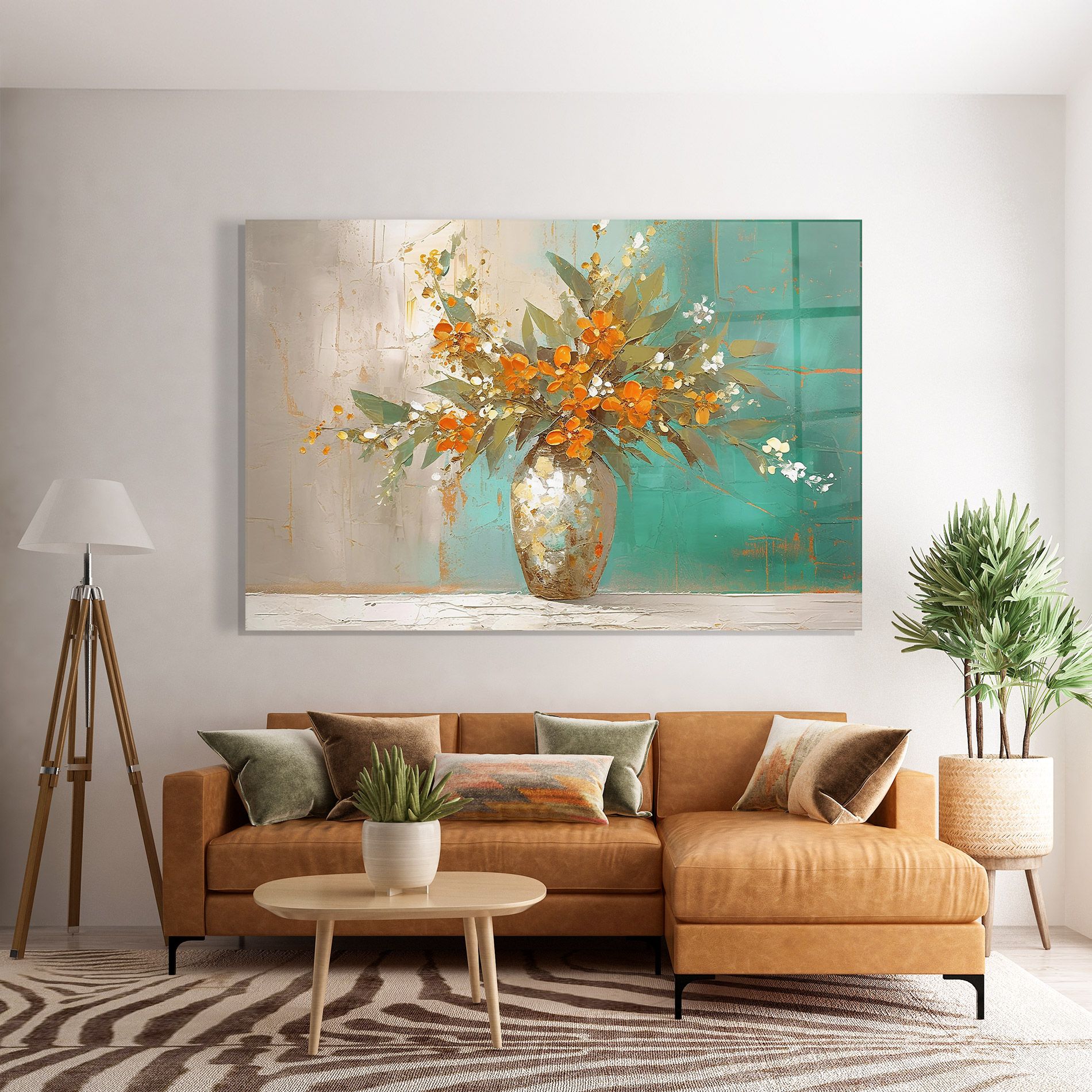 Grey Vase Orange mockup 7