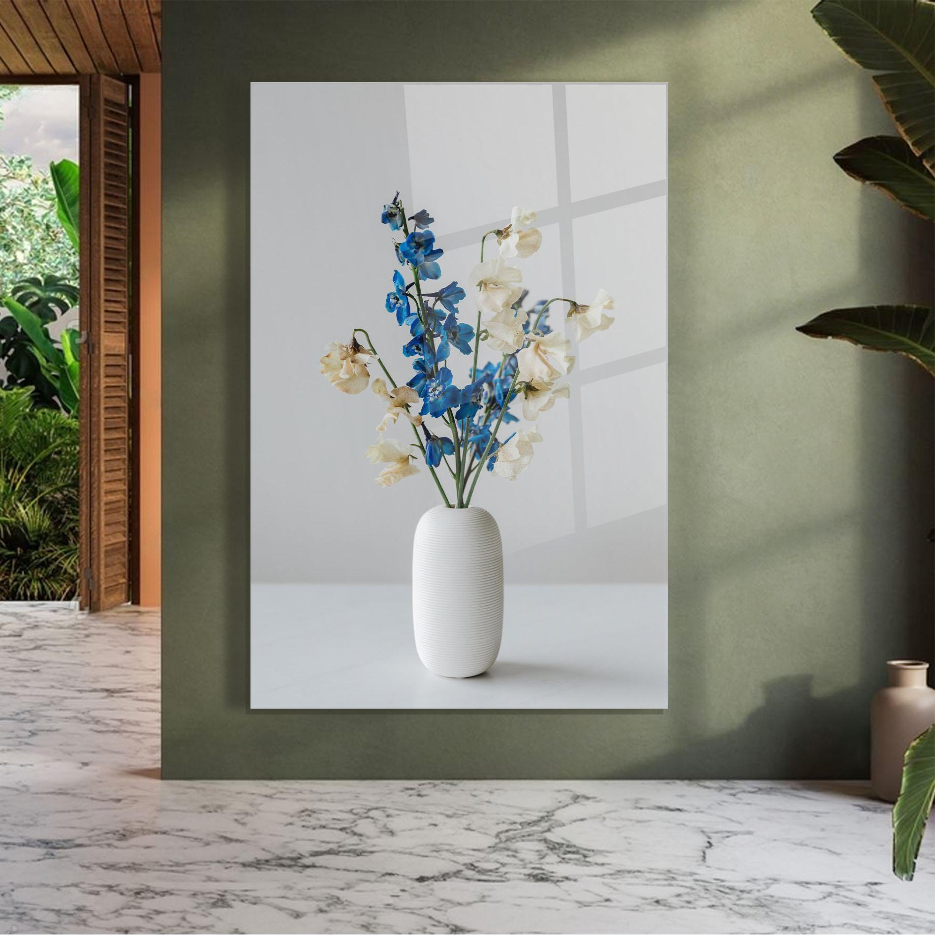 Üvegkép Blue White Vase mockup 7
