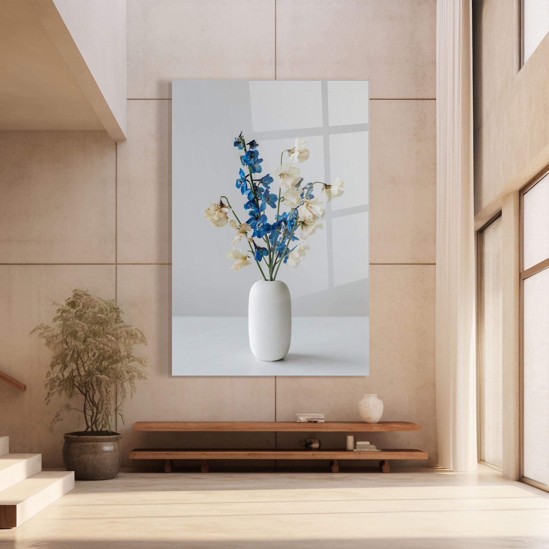 Üvegkép Blue White Vase mockup 8