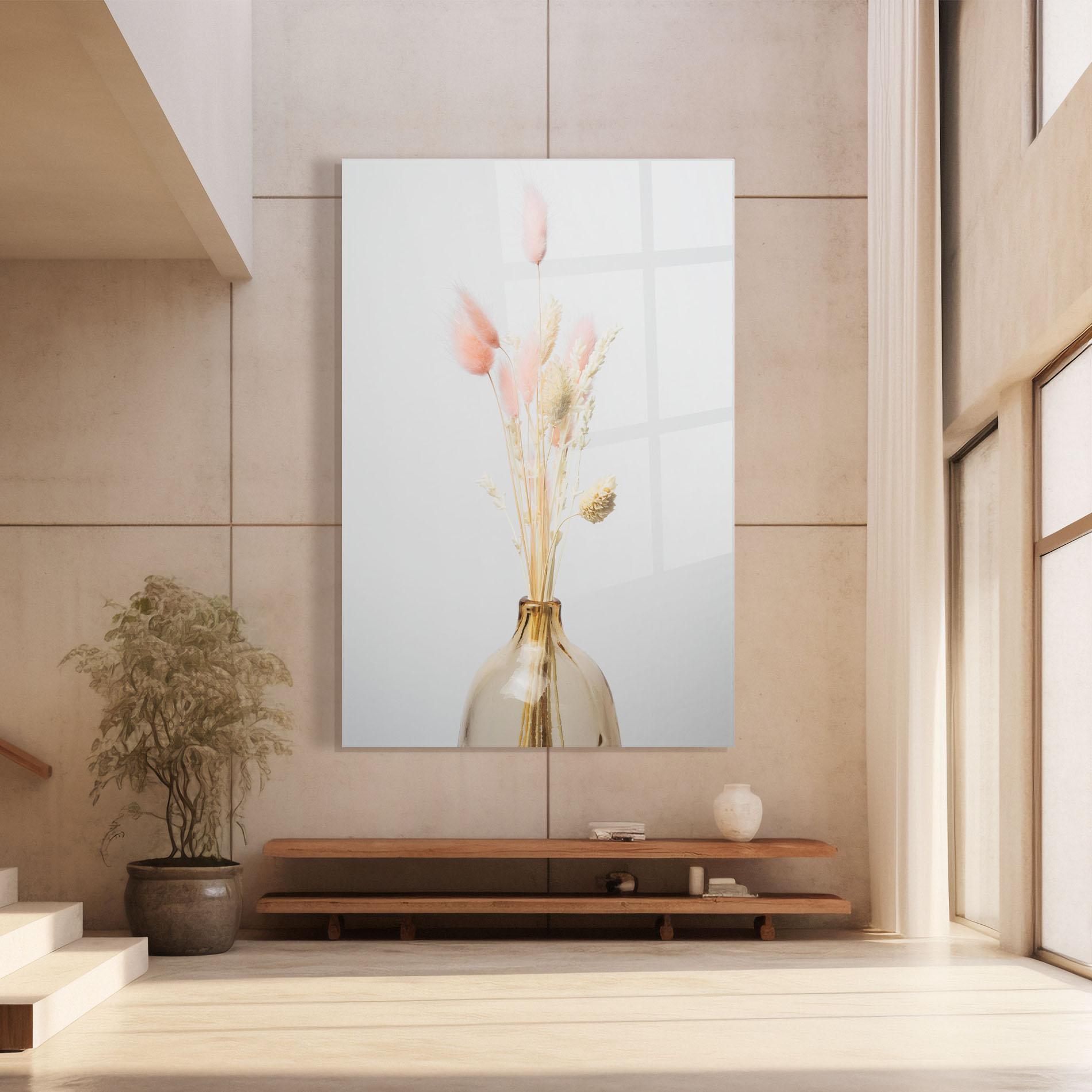 Üvegkép Pink Cream Flower Vase mockup 8
