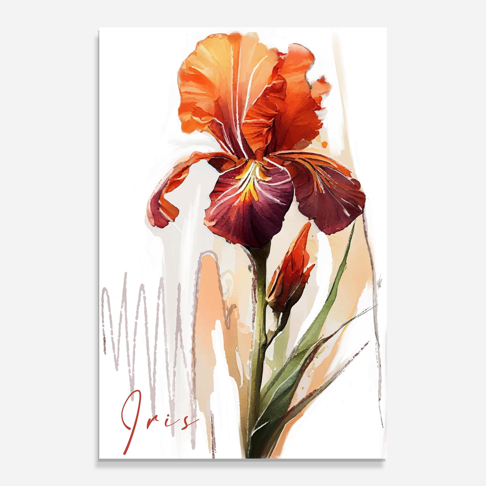 Üvegkép Orange Iris mockup 0